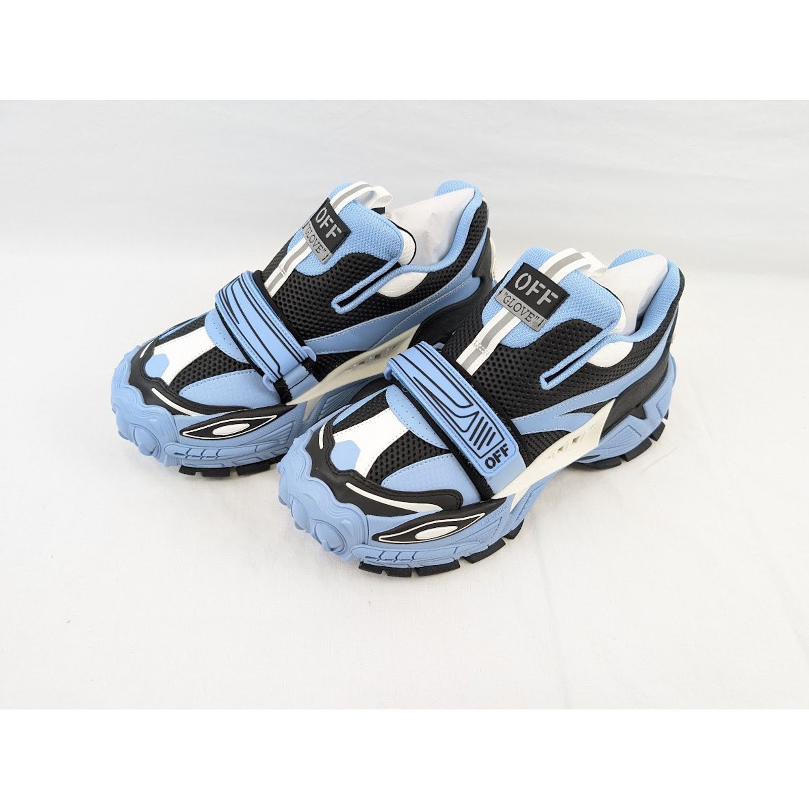 Off-White o1rshd1 Glove Slip On Sneakers in Light Blue/Black Size US 11 / EU 44 - 22 Thumbnail