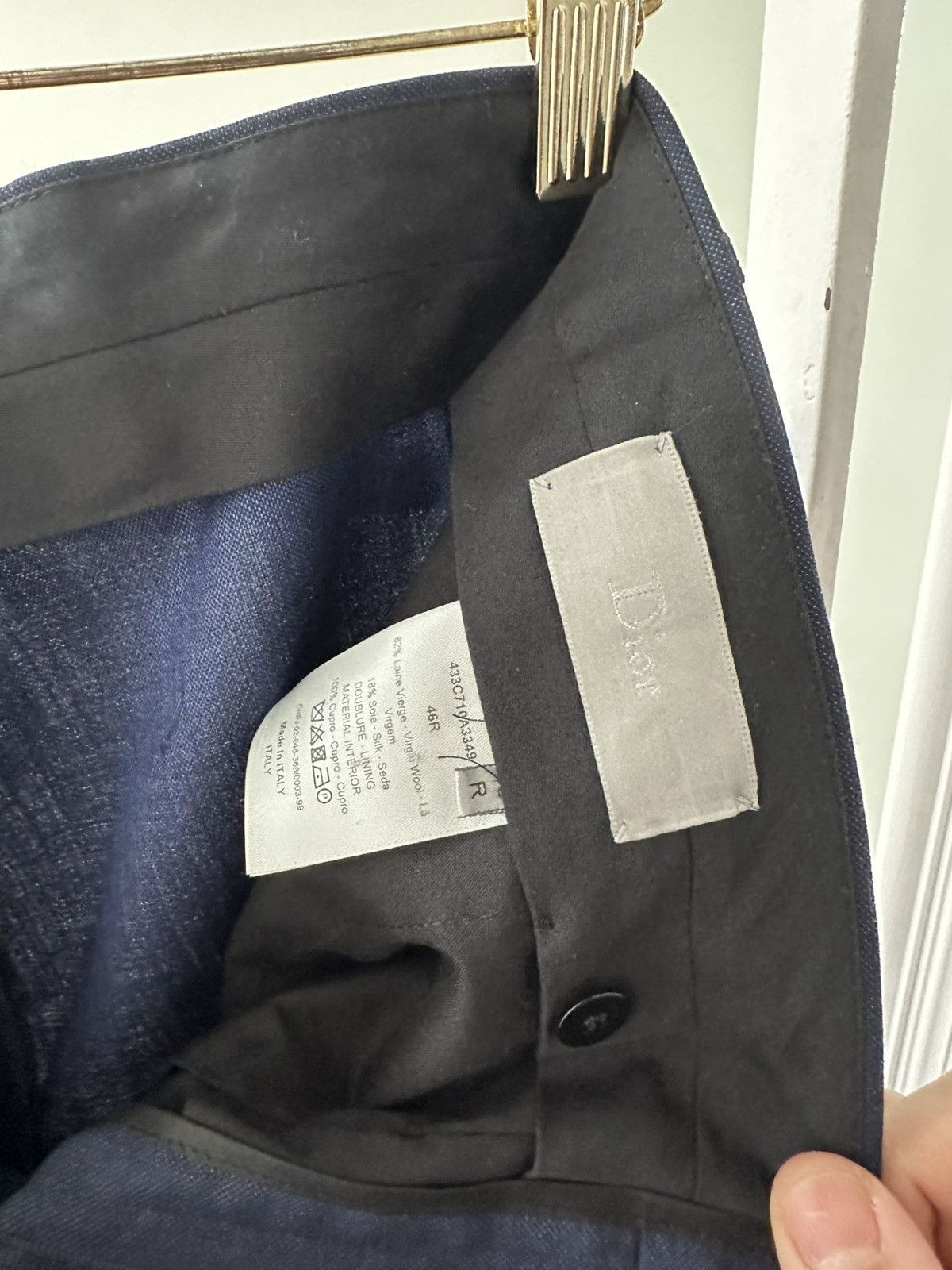 Dior Hedi Slimane Dior Suit Size 46S - 11 Thumbnail