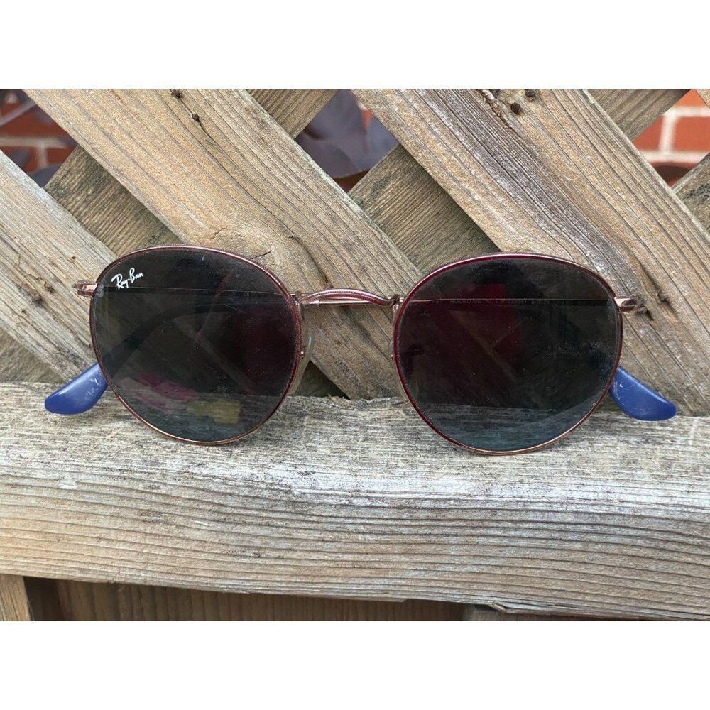 RayBan Vintage 90s Ray-Ban RB3447 Round Metal 9003/96 Sunglasses Size ONE SIZE - 1 Thumbnail