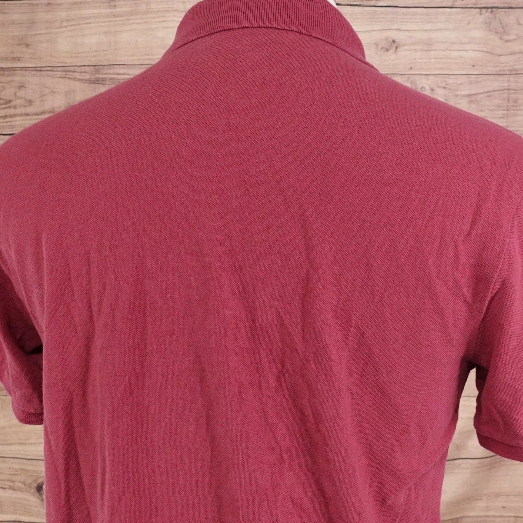Gap GAP Polo Shirt Mens M Burgundy Stretch Pique Short Sleeve Casual Collared Adult Medium Burgundy - 98% Cotton, 2% Spandex Mens Size US M / EU 48-50 / 2 - 5 Thumbnail