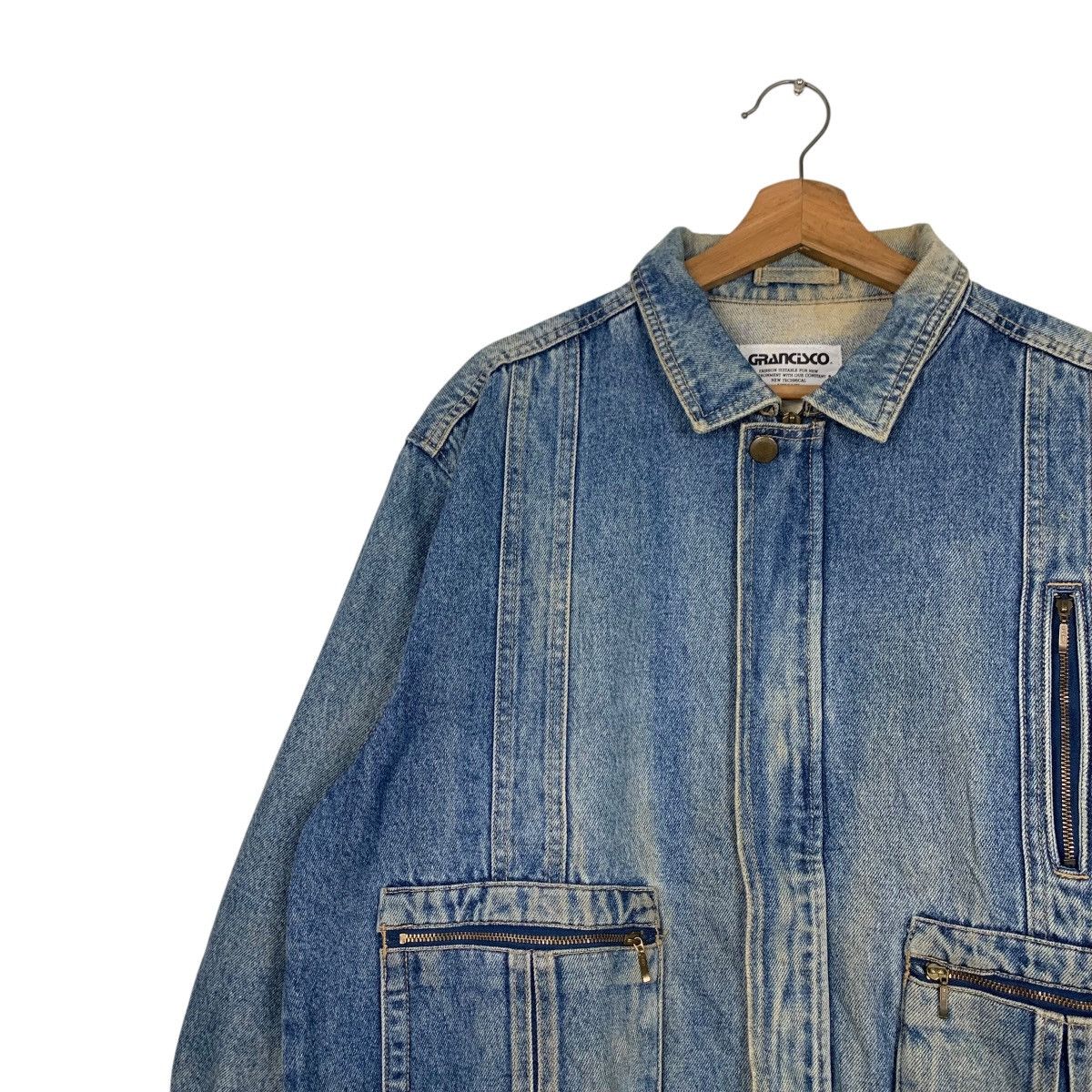 Japan Rags Vintage 90's GRANCISCO Washed Blue Denim Jacket #2733-C123 Size US L / EU 52-54 / 3 - 6 Thumbnail