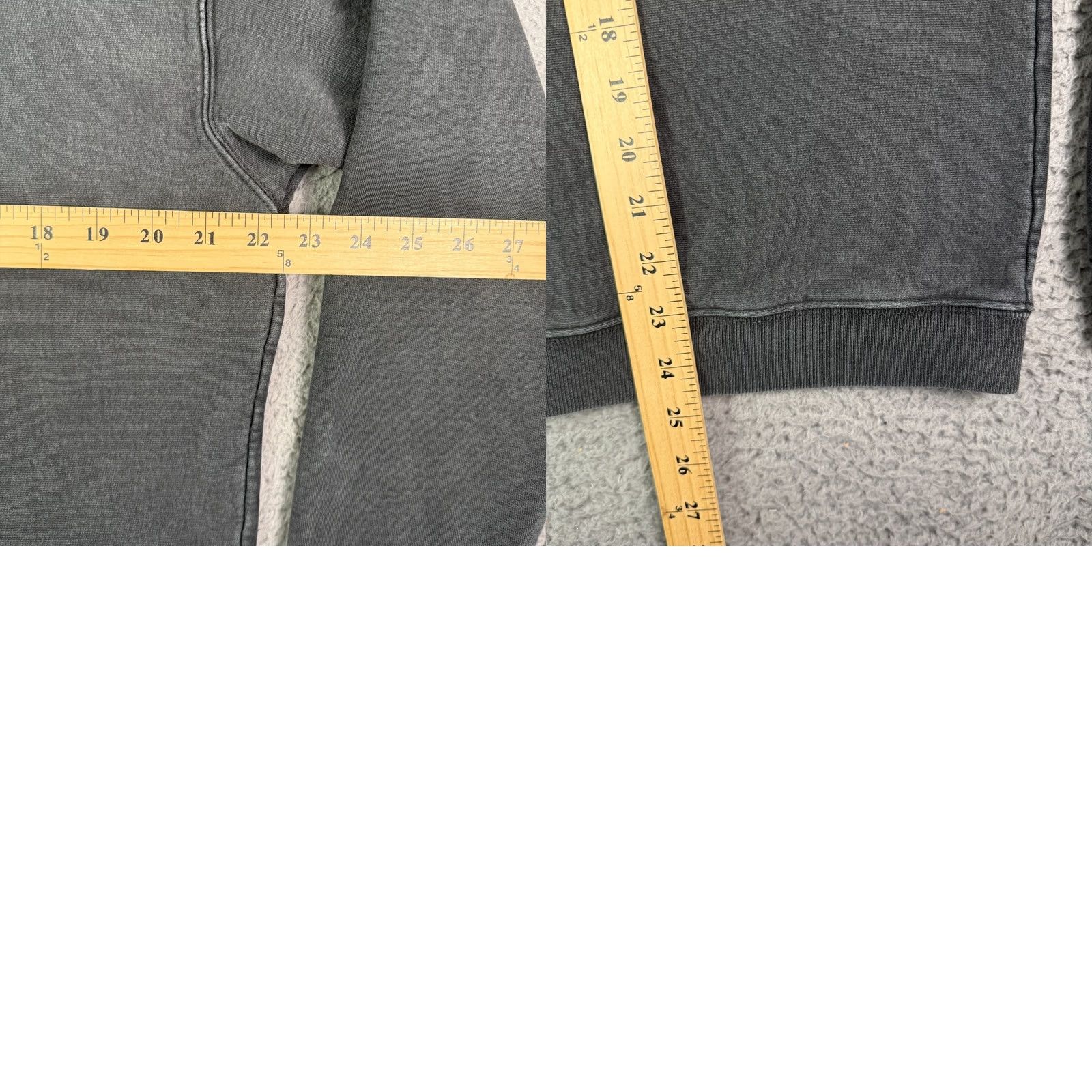 Vintage Stussy Faded Graphic Zip Hoodie Mens M Washed Black Boxy Drawstring Heavyweight Size US M / EU 48-50 / 2 - 8 Thumbnail