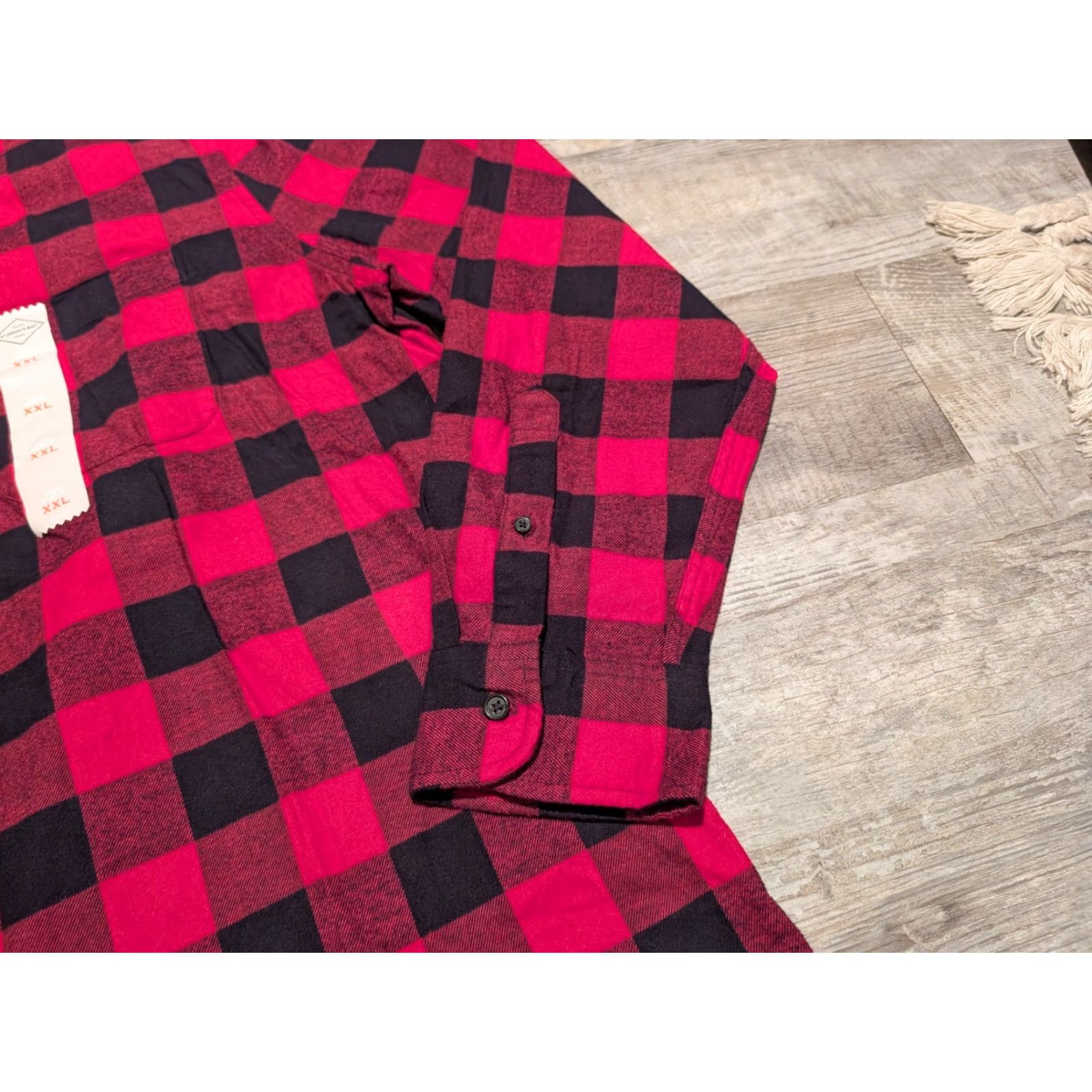 Vintage NWT St Johns Bay Shirt Mens XXL Buffalo Plaid Flannel Super Soft Button Down Size US XXL / EU 58 / 5 - 6 Thumbnail