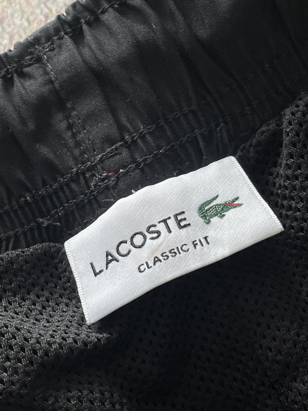 Lacoste Vintage Lacoste Nylon Baggy Black Track Pants Size US 32 / EU 48 - 6 Thumbnail