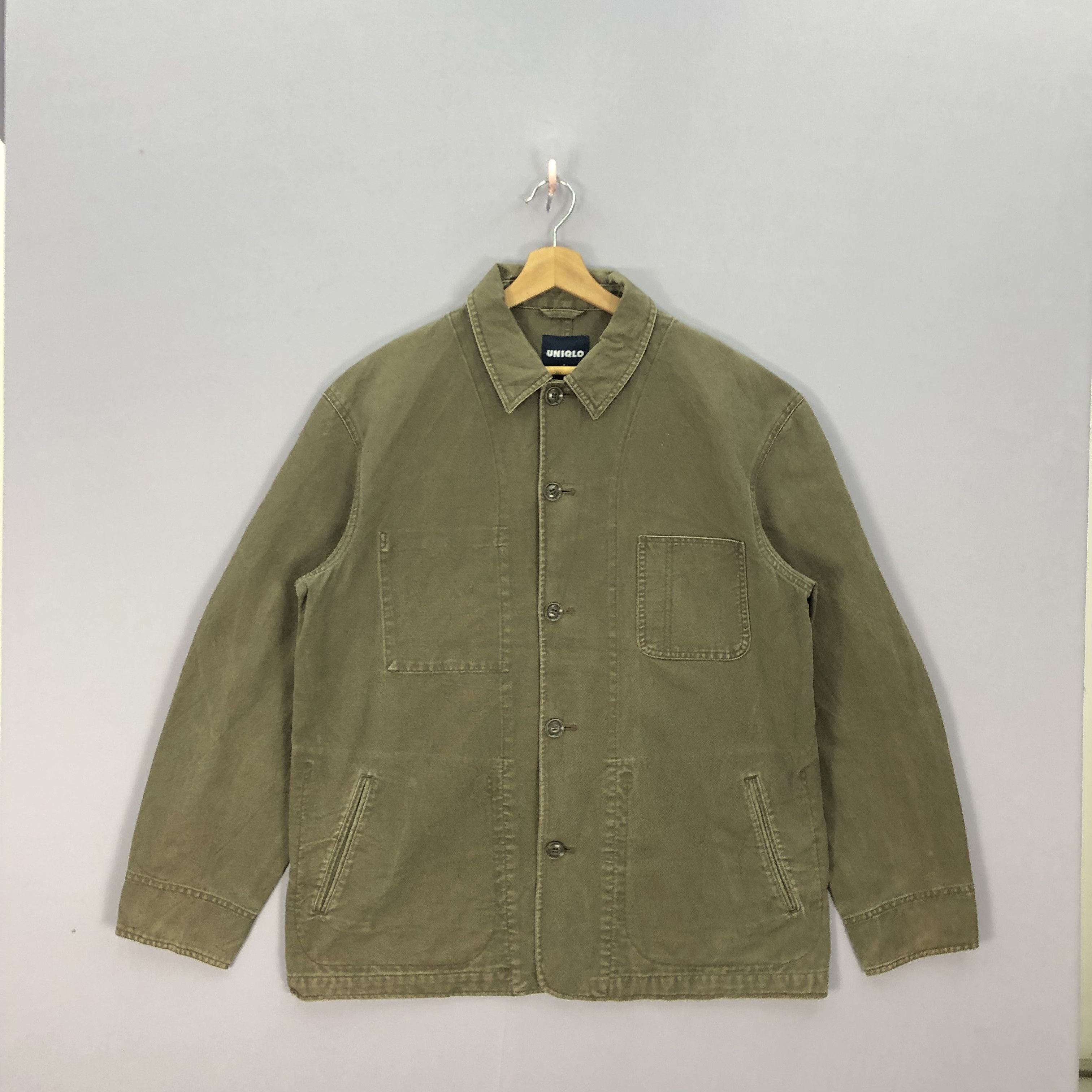 Japanese Brand Vintage Uniqlo Chore Varsity Jacket Wool Jackets Size US L / EU 52-54 / 3 - 1 Thumbnail