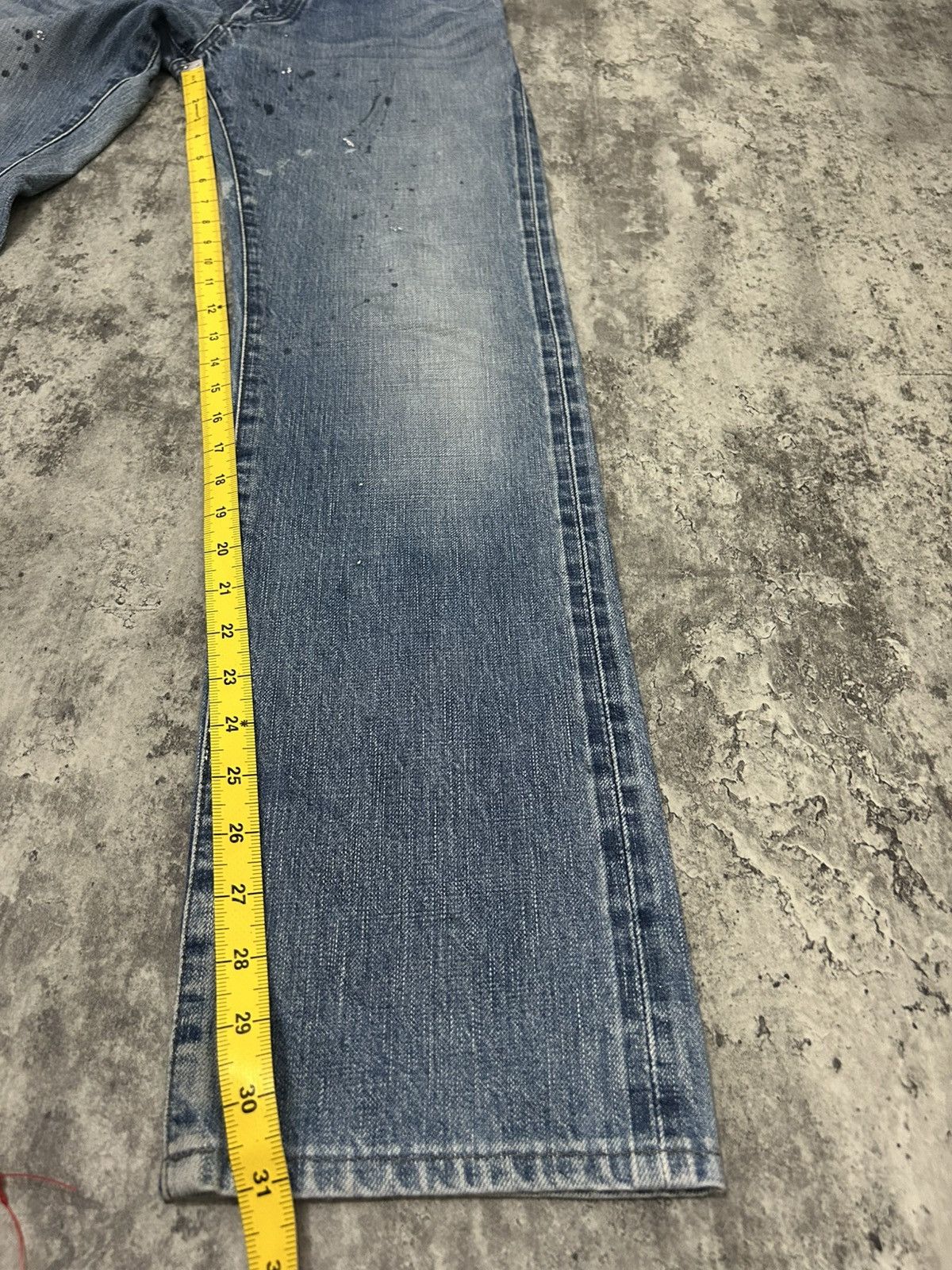 Alberto × Japanese Brand × Jean Vintage Alberto Paris Paint Selvedge Distressed jeans Size US 27 - 20 Thumbnail