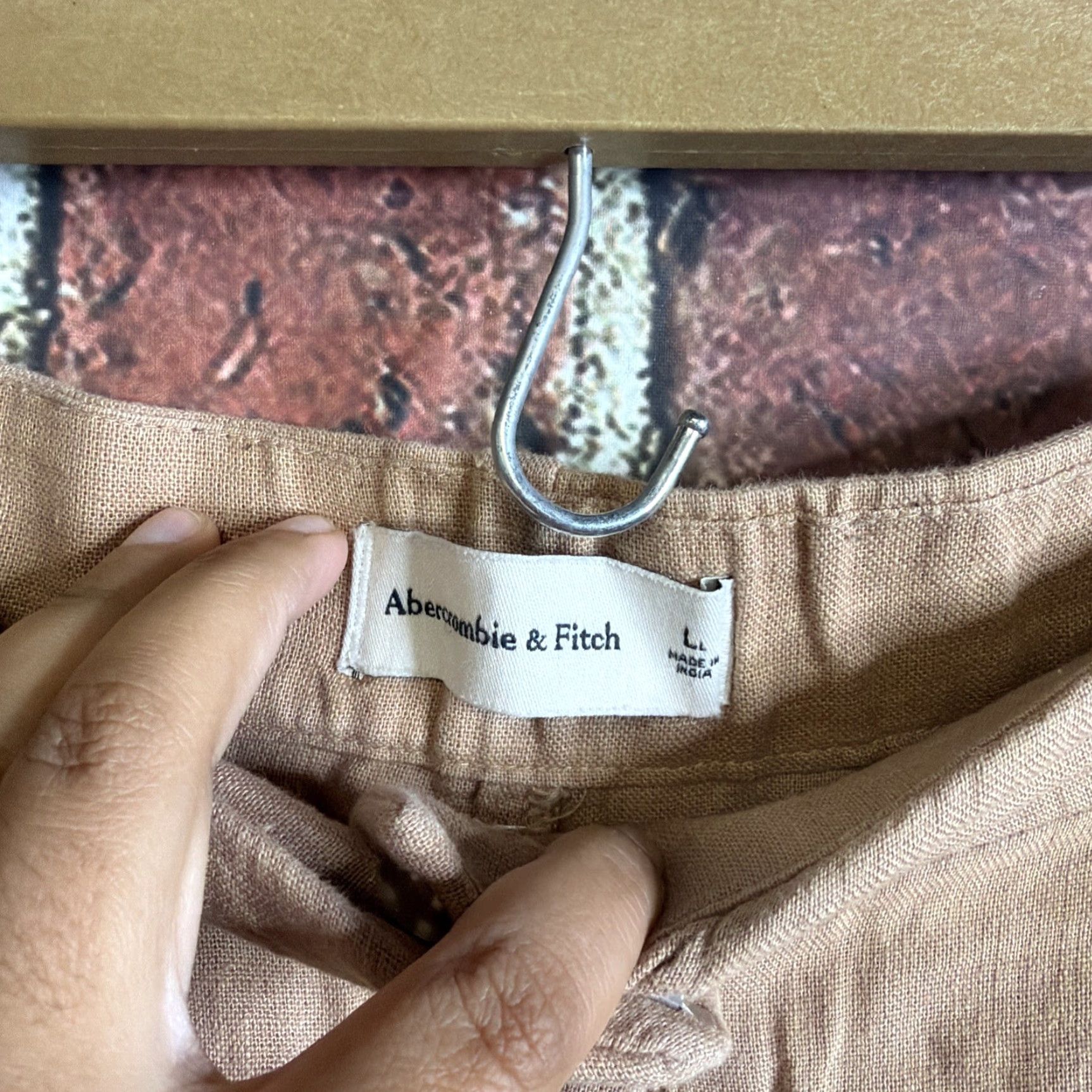 Abercrombie & Fitch Abercrombie & Fitch Linen Pants Wide-Leg Brown L Women Style Wide Leg Size 36" / US 14 / IT 50 - 2 Thumbnail