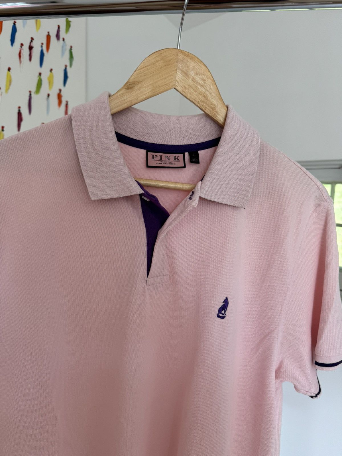 Thomas Pink Pink Polo with embroidered logo Size US L / EU 52-54 / 3 - 3 Thumbnail