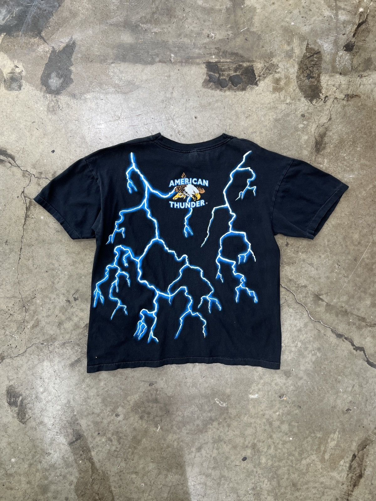 Harley Davidson Vintage 90s USA American Thunder Panther Lightning Tee XL Size US XL / EU 56 / 4 - 5 Thumbnail