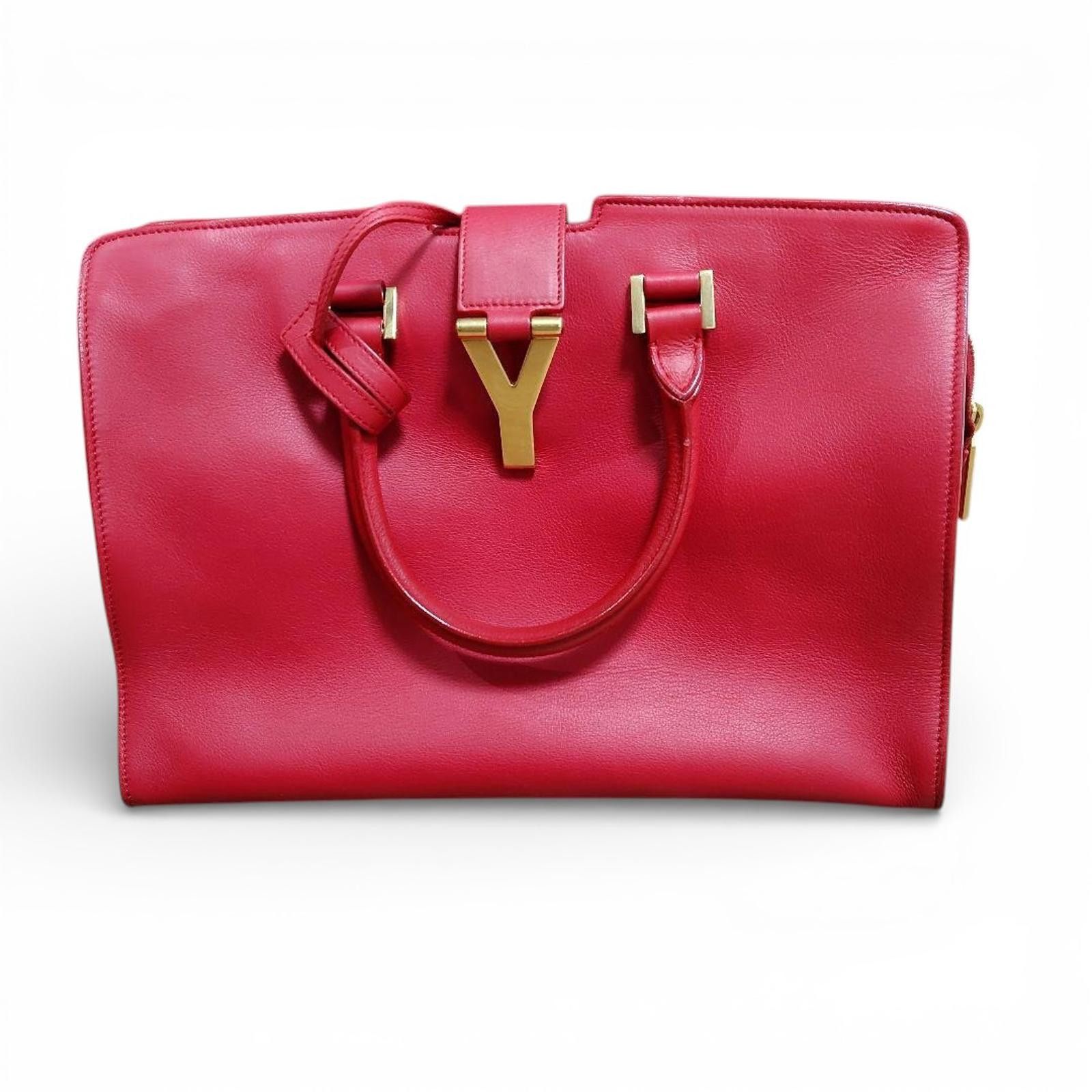 Saint Laurent Paris Saint Laurent - Red Leather Medium Sac De Jour Handbag Size ONE SIZE - 2 Thumbnail