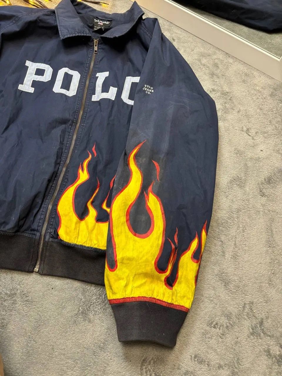 Polo Ralph Lauren × Vintage Vintage Polo Ralph Lauren sport custom faded flame jacket Size US L / EU 52-54 / 3 - 7 Thumbnail