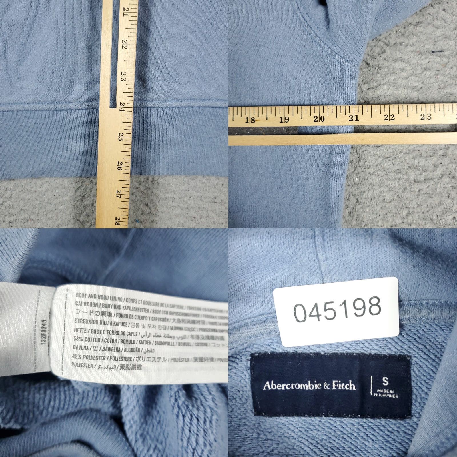 Abercrombie & Fitch Abercrombie & Fitch Hoodie Mens Small Blue Pullover Sweatshirt Classic Modern Sports Size US S / EU 44-46 / 1 - 8 Thumbnail