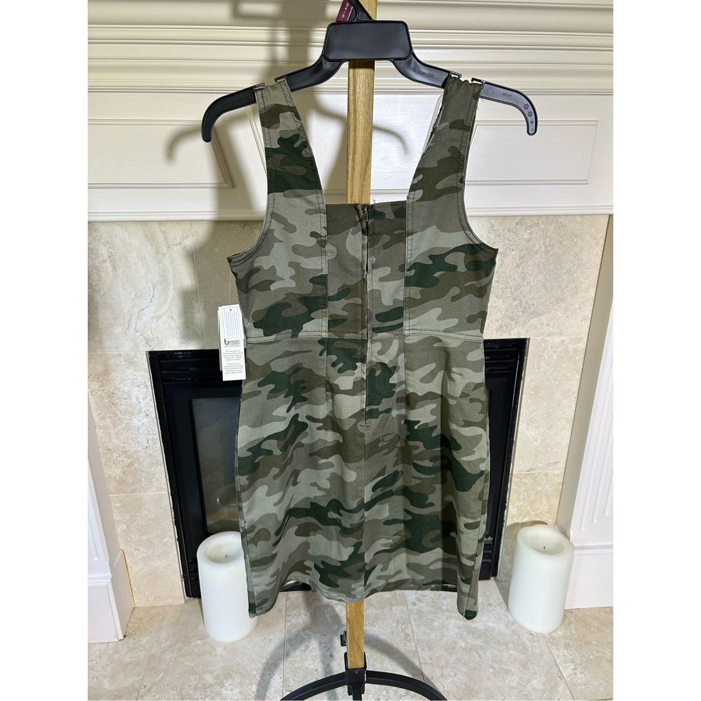 Other No Boundaries’ Juniors Denim Pinafore Camo Mini Dress. Size S (4-6). New. Size S / US 4 / IT 40 - 5 Thumbnail