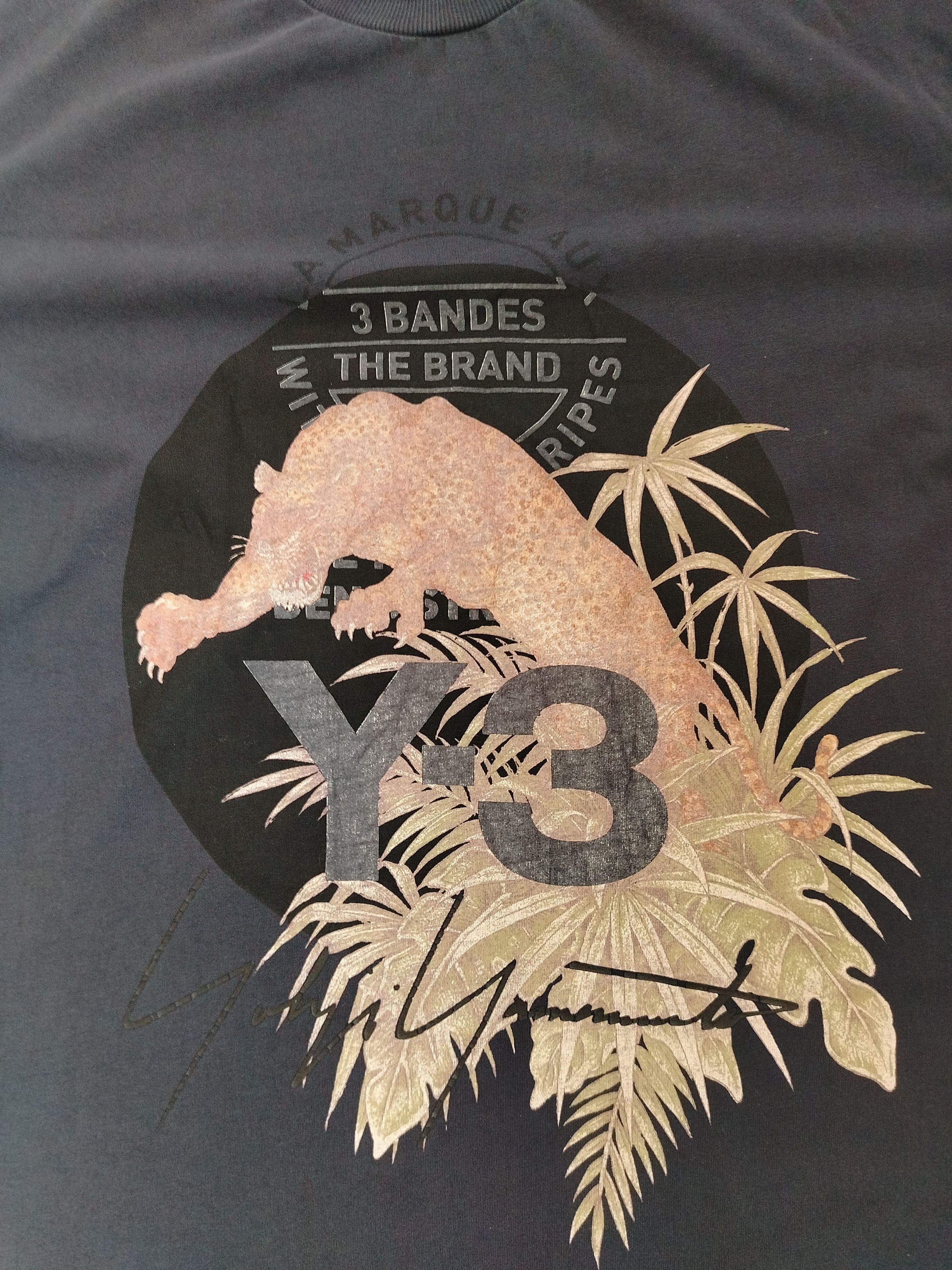Adidas × Y-3 Y-3 Leopard Graphic Roundneck T-Shirt Black Size US M / EU 48-50 / 2 - 6 Thumbnail