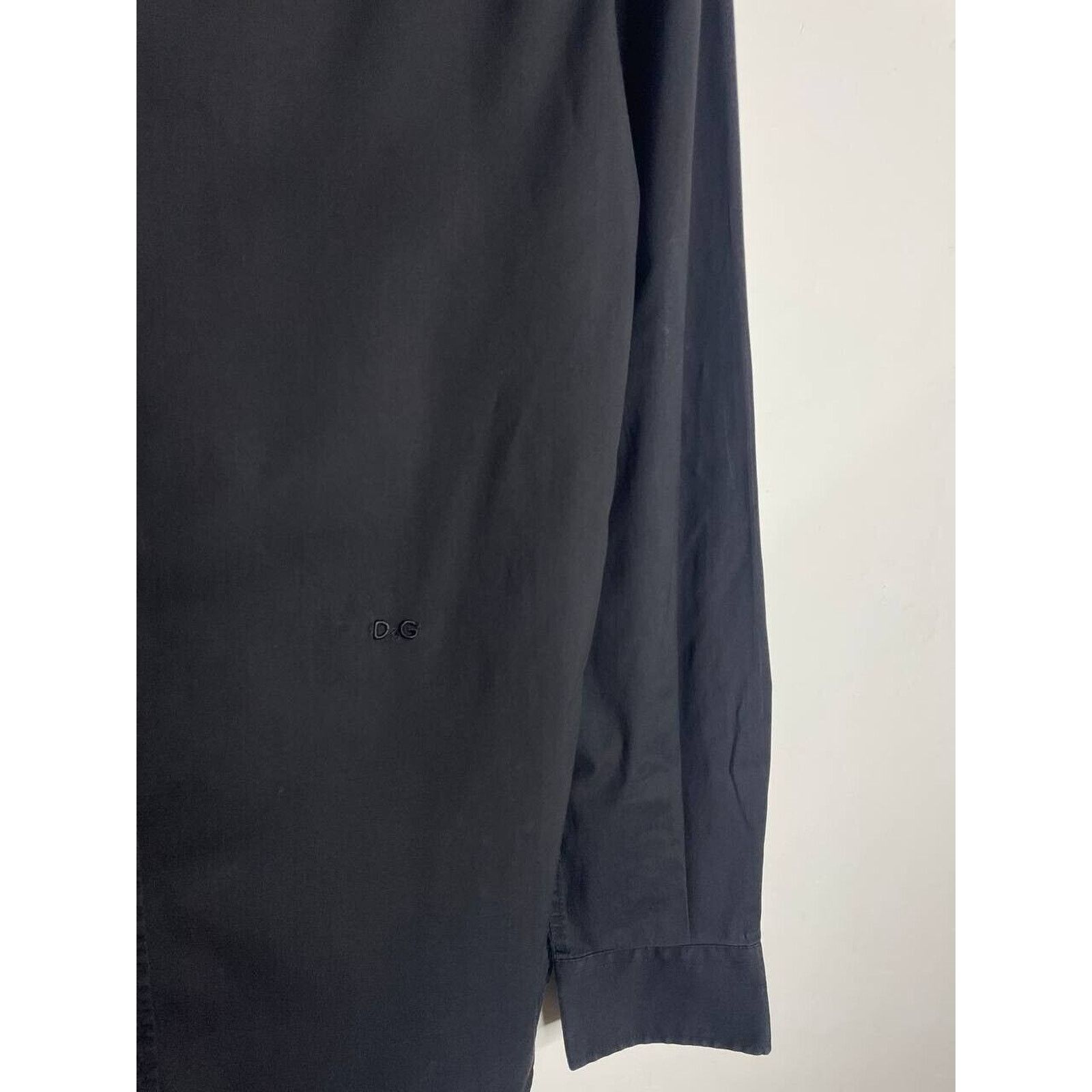 Dolce & Gabbana × Vintage Vintage D&G Black Dress Shirt Button-Up Long Sleeve S Size US S / EU 44-46 / 1 - 3 Thumbnail