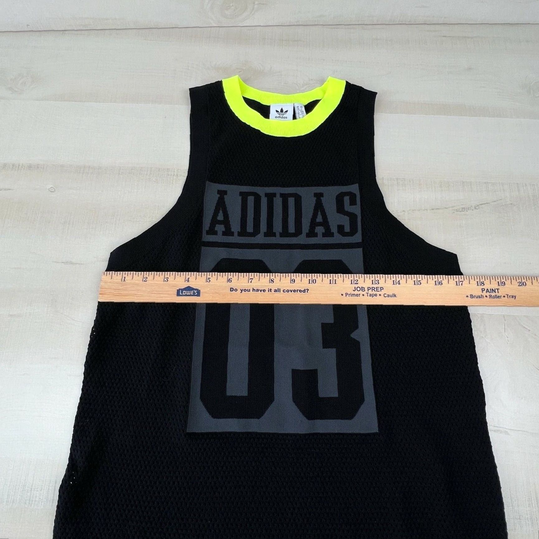 Adidas Adidas Mens Small Black Yellow Athletic Tank Top Sleeveless Mesh Size US S / EU 44-46 / 1 - 6 Thumbnail