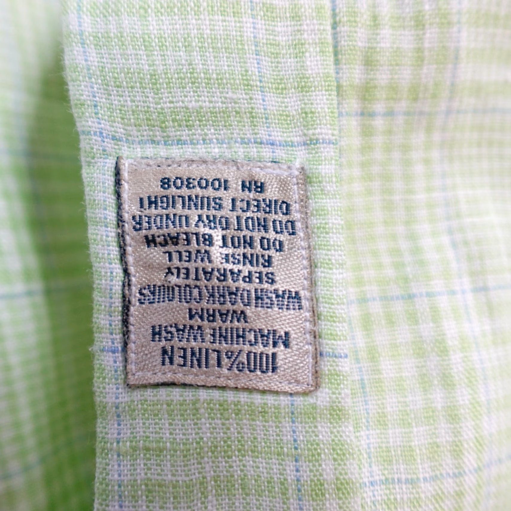 Peter Millar Peter Millar Mens Shirt XL Green Plaid 100% Linen Button Front Size US XL / EU 56 / 4 - 6 Thumbnail