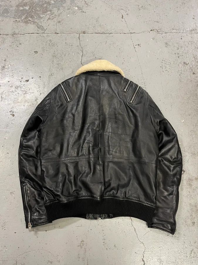 Diesel FW2017 Diesel Multi Zip Shearling Collar Black Leather Jacket Size US L / EU 52-54 / 3 - 7 Thumbnail