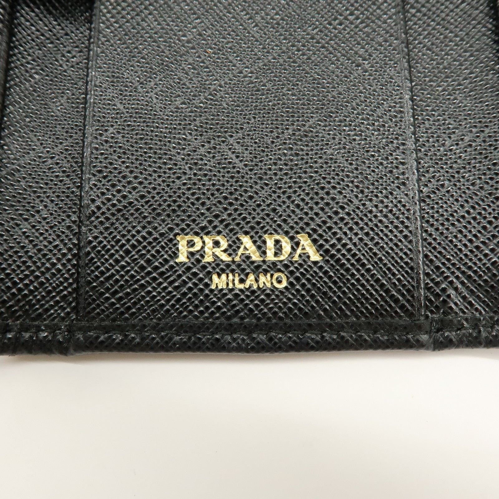 Prada Prada Triangle Logo Nylon Key Holder Black Size ONE SIZE - 7 Thumbnail