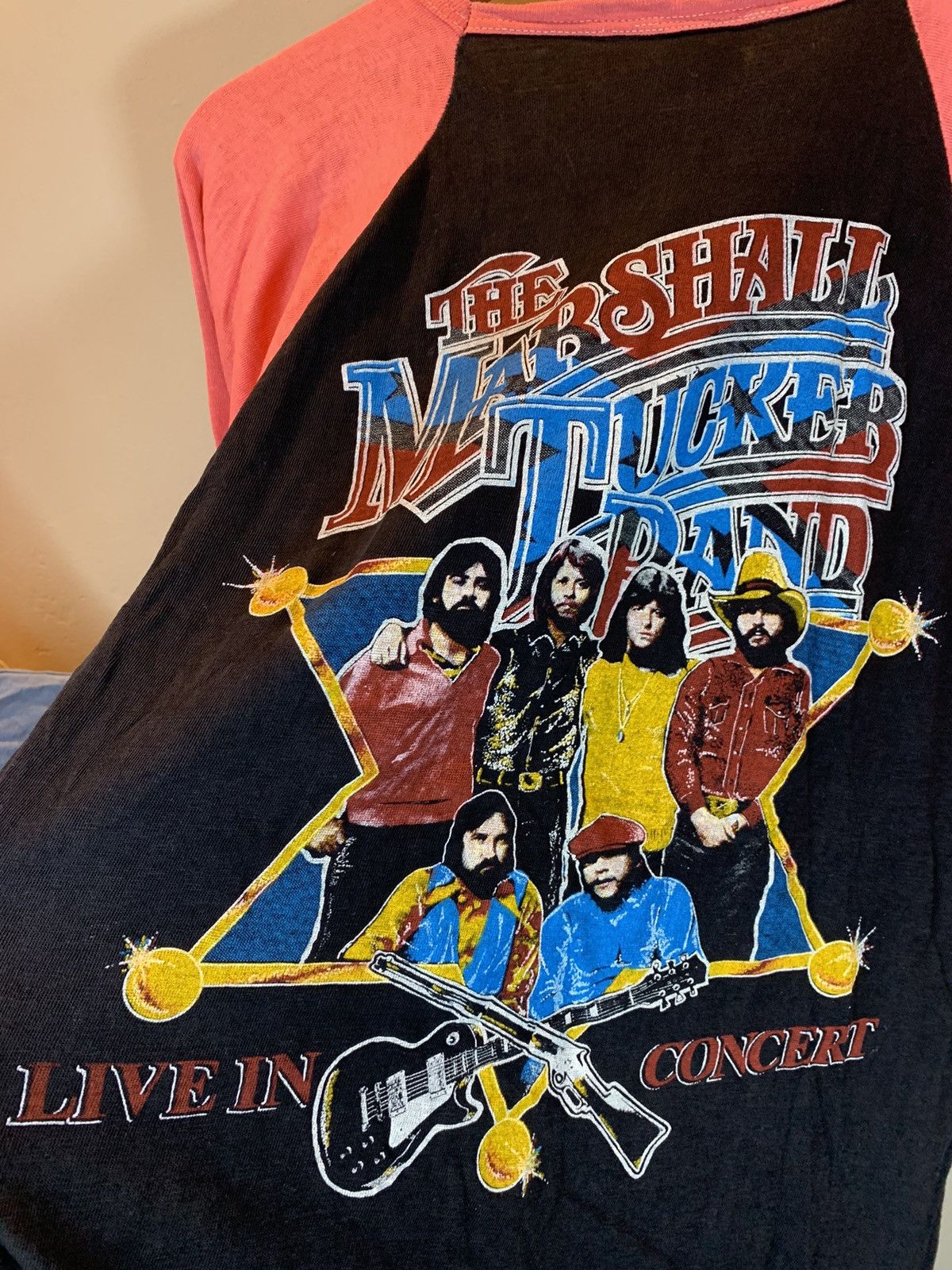 Band Tees × Vintage *RARE* Vintage 1970’s Marshall Tucker Band Tour Raglan Shirt Size US L / EU 52-54 / 3 - 4 Thumbnail