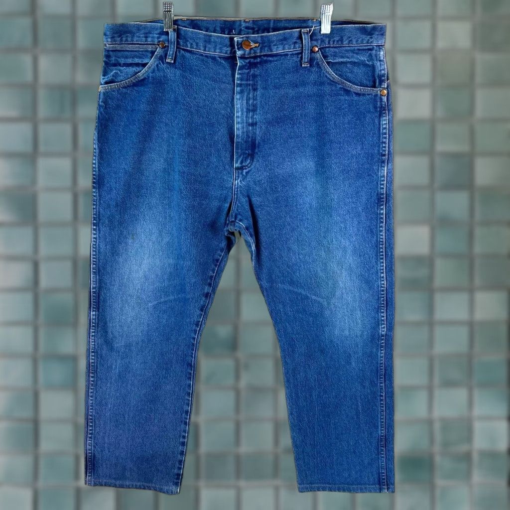 Wrangler Wrangler Mens Denim Blue Straight Jeans Size 40 Regular Fit Mid Rise 40X30 Size US 40 / EU 56 - 1 Thumbnail