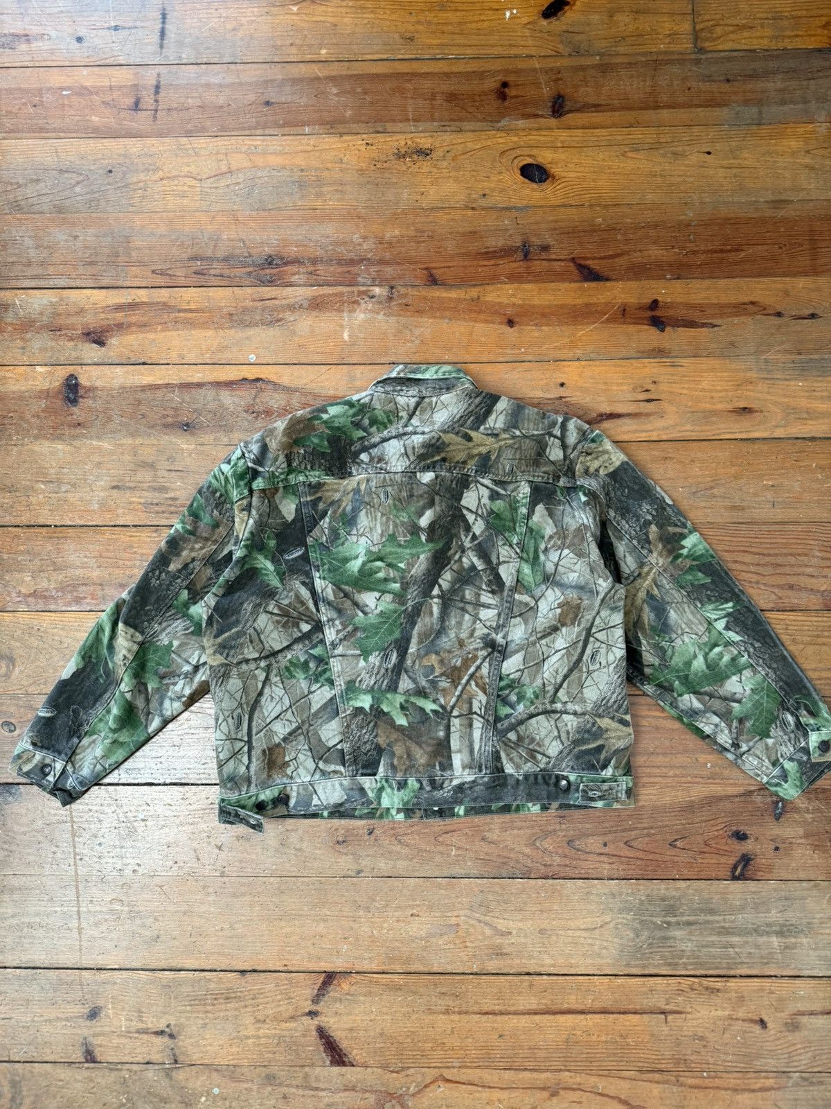 Vintage × Wrangler VINTAGE WRANGLER REAL TREE CAMO DENIM TRUCKER JACKET Size US XL / EU 56 / 4 - 3 Thumbnail