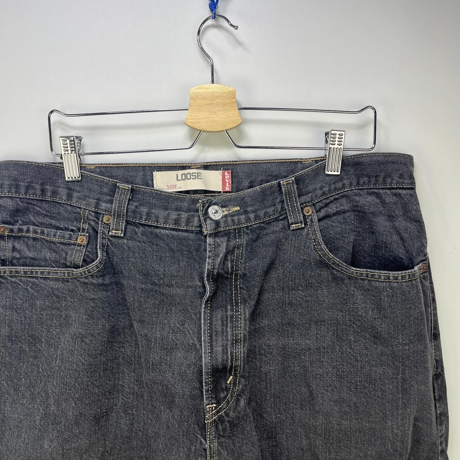 Levi's Vintage Levi's 569 Loose Straight Black Denim Jean Shorts 38 Size US 38 / EU 54 - 5 Thumbnail