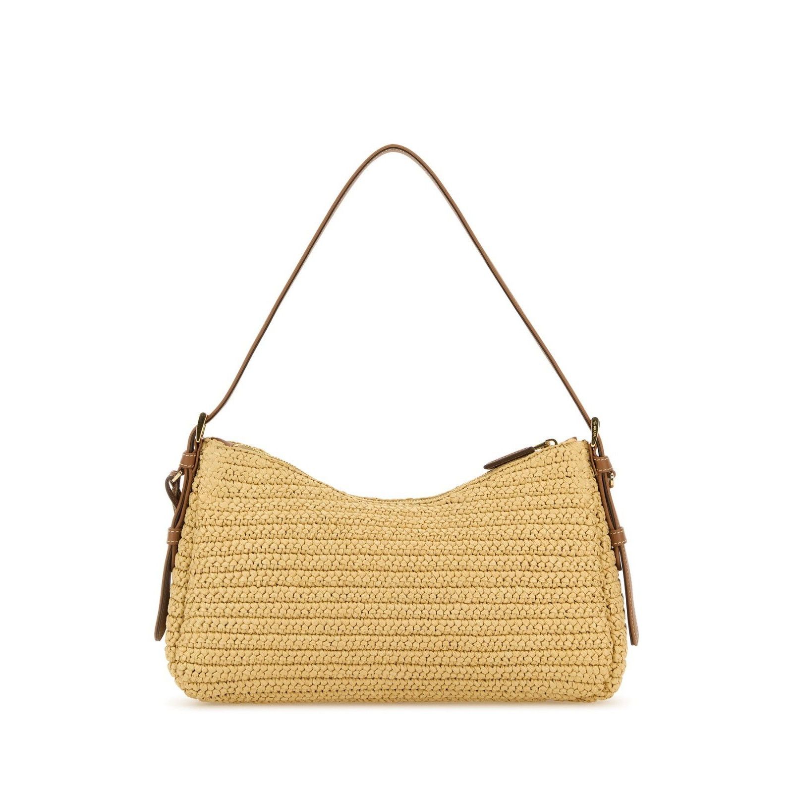 Prada PRADA Aimee Large Beige Brown Raffia Shoulder Bag New And Au Size ONE SIZE - 3 Thumbnail
