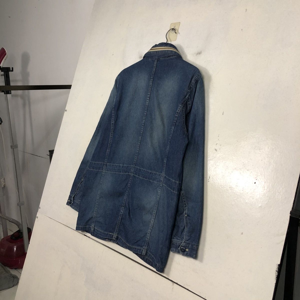 Avirex 💥VINTAGE DENIM BIKER JACKET AVIREX USN MILITARY Size US L / EU 52-54 / 3 - 12 Thumbnail