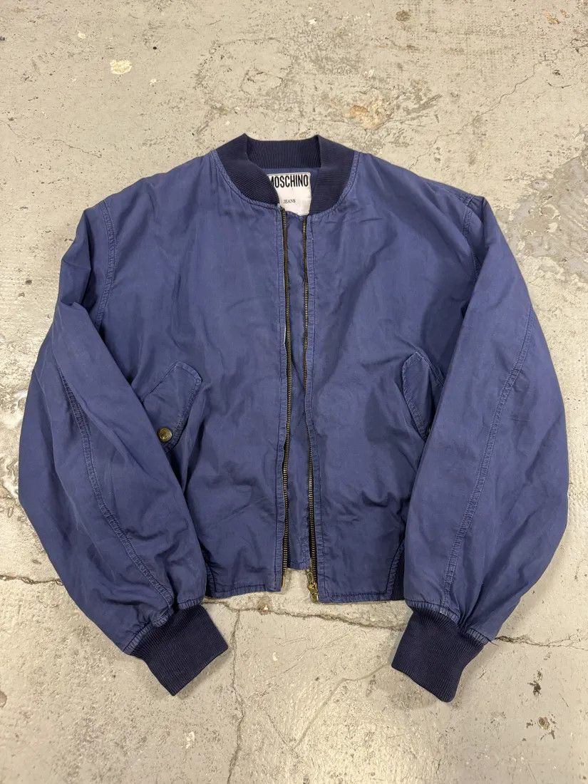 Designer × Moschino × Vintage AW1994 Moschino Blue Relaxed Bomber Jacket Size US M / EU 48-50 / 2 - 7 Thumbnail