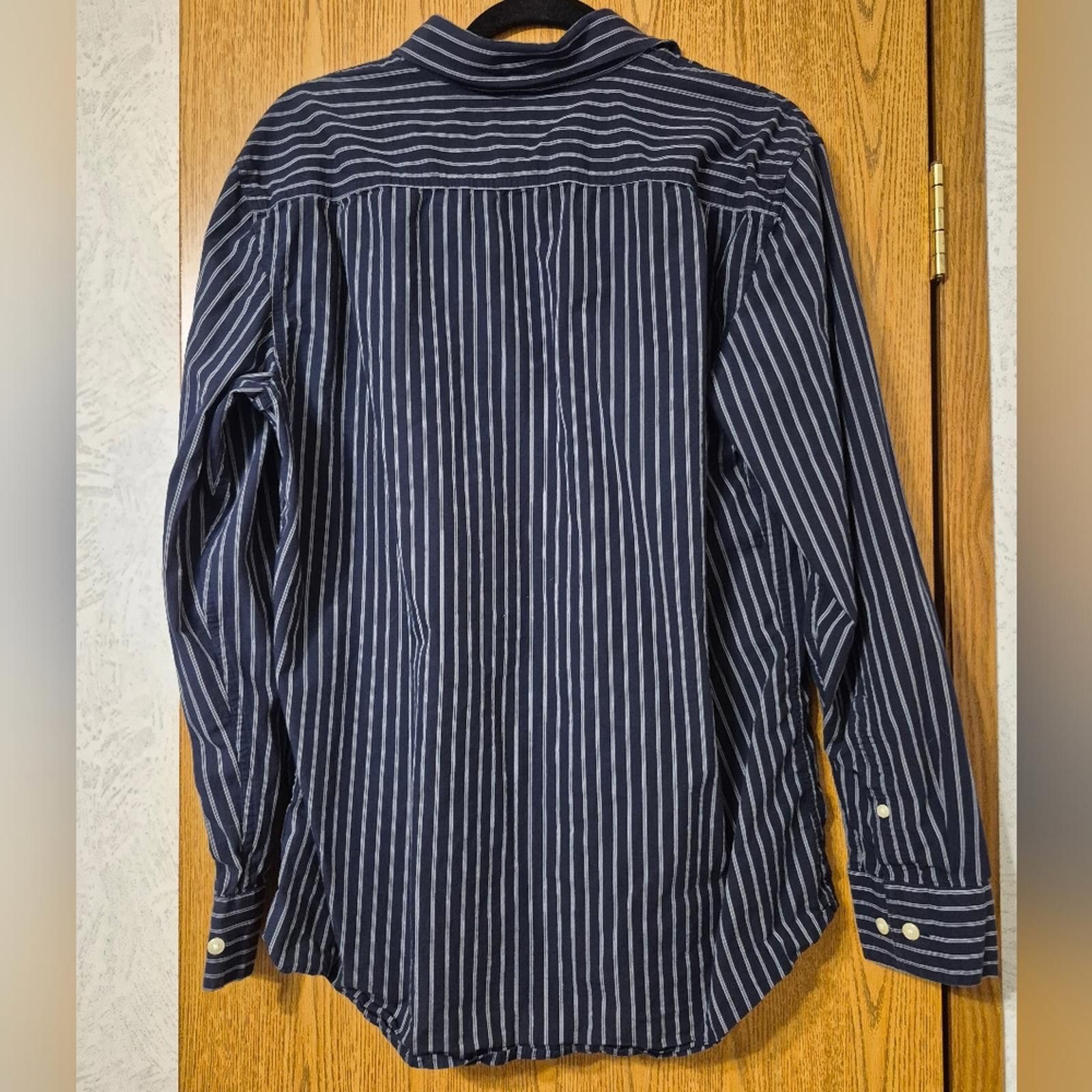 Sonoma Sonima Navy Striped Men's Shirt Medium Size US M / EU 48-50 / 2 - 2 Thumbnail