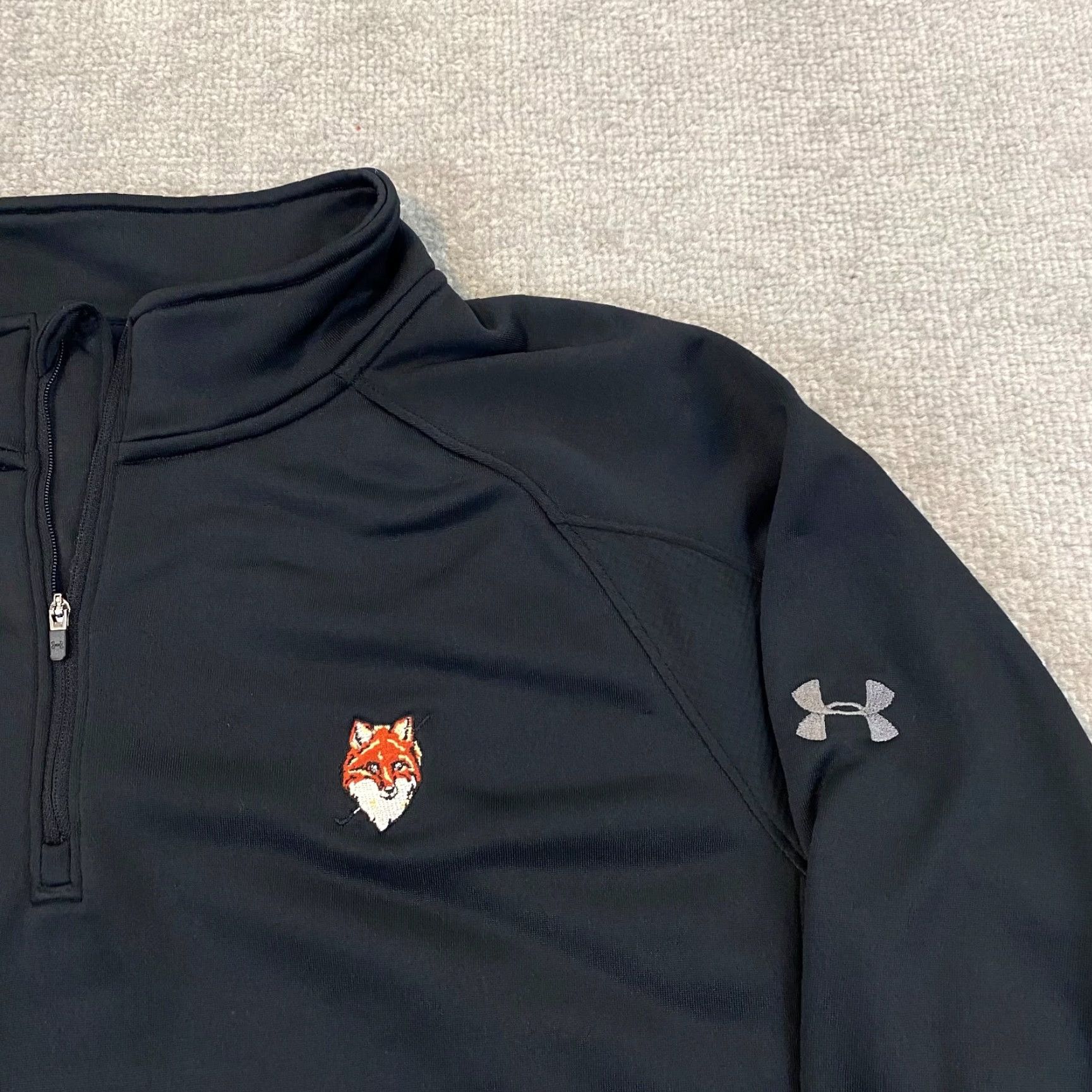 Under Armour UNDER ARMOUR Jacket Mens XL Black Coldgear 1/4 Zip Golf Fox Club Logo Size US XL / EU 56 / 4 - 2 Thumbnail