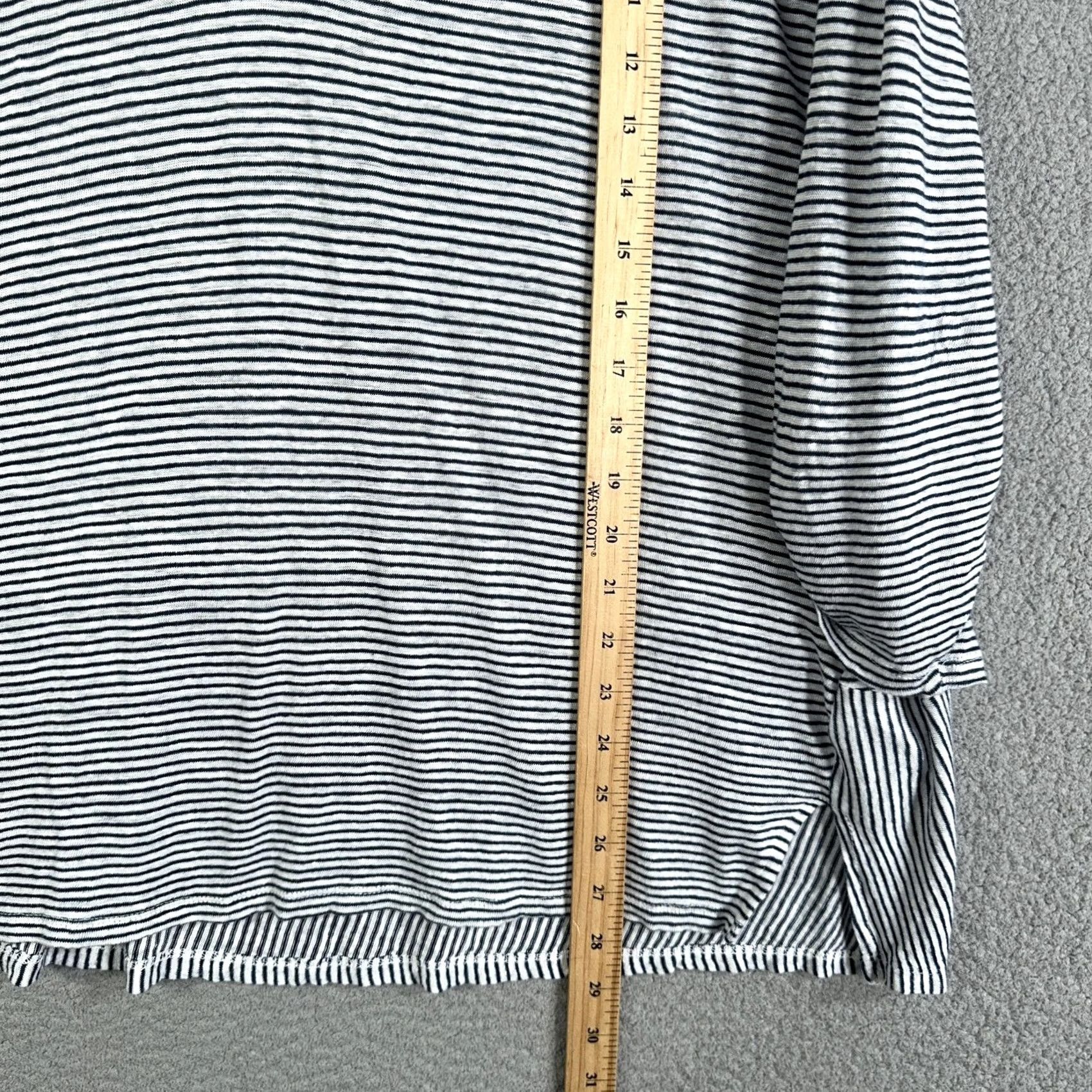 Vintage VINTAGE C&C California Hoodie Womens 3X Blue White Stripe 100% Linen V-Neck Tunic Top Size XXL / US 16-18 / IT 52-54 - 7 Thumbnail