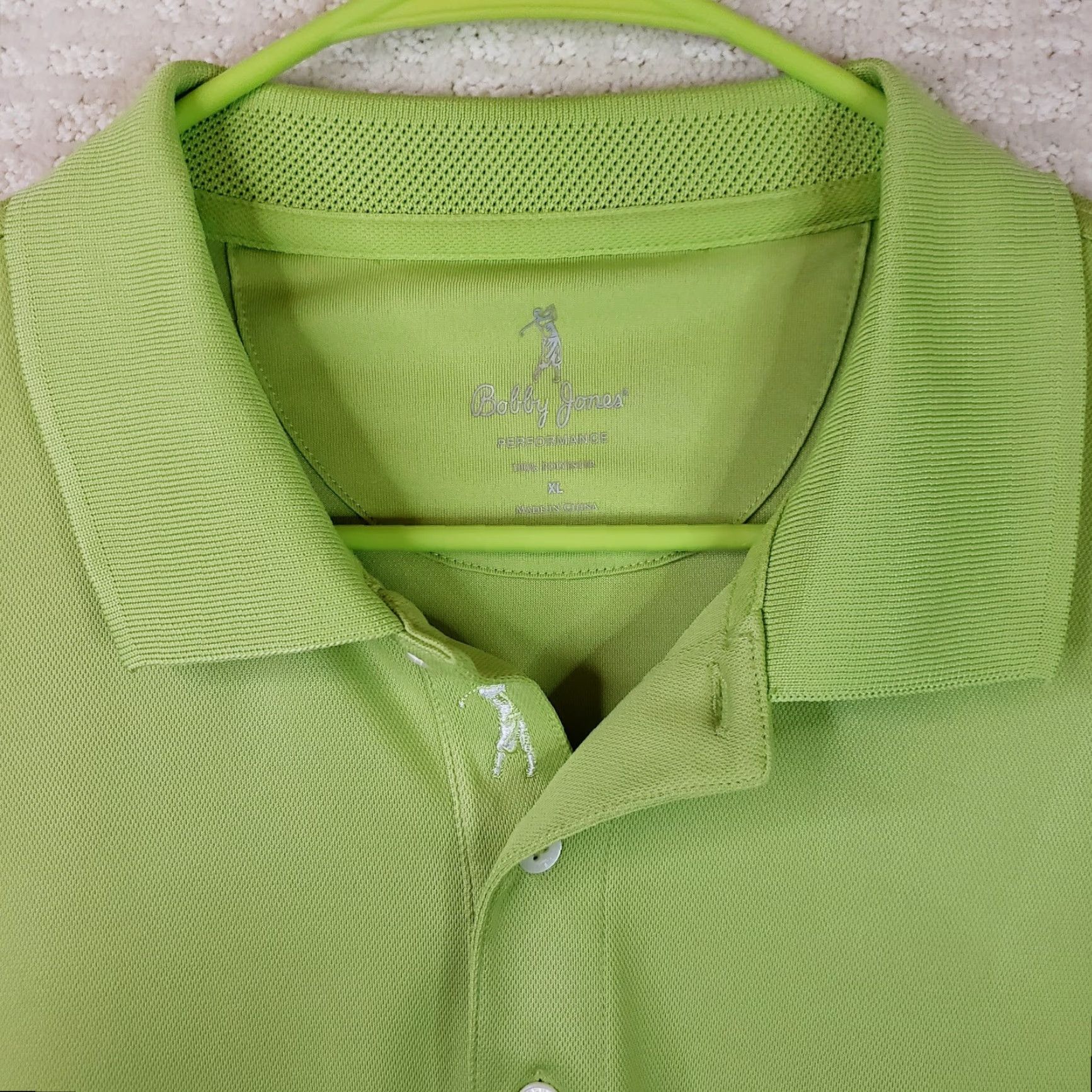 Vintage Bobby Jones Polo Shirt Men L Green White Striped Golf Performance Spring Island Size US L / EU 52-54 / 3 - 4 Thumbnail