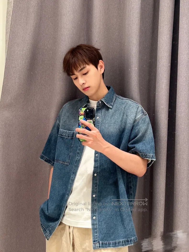 Balenciaga Balenciaga Pocket Logo Embroidered Deep Blue Denim Short S Size US S / EU 44-46 / 1 - 6 Thumbnail