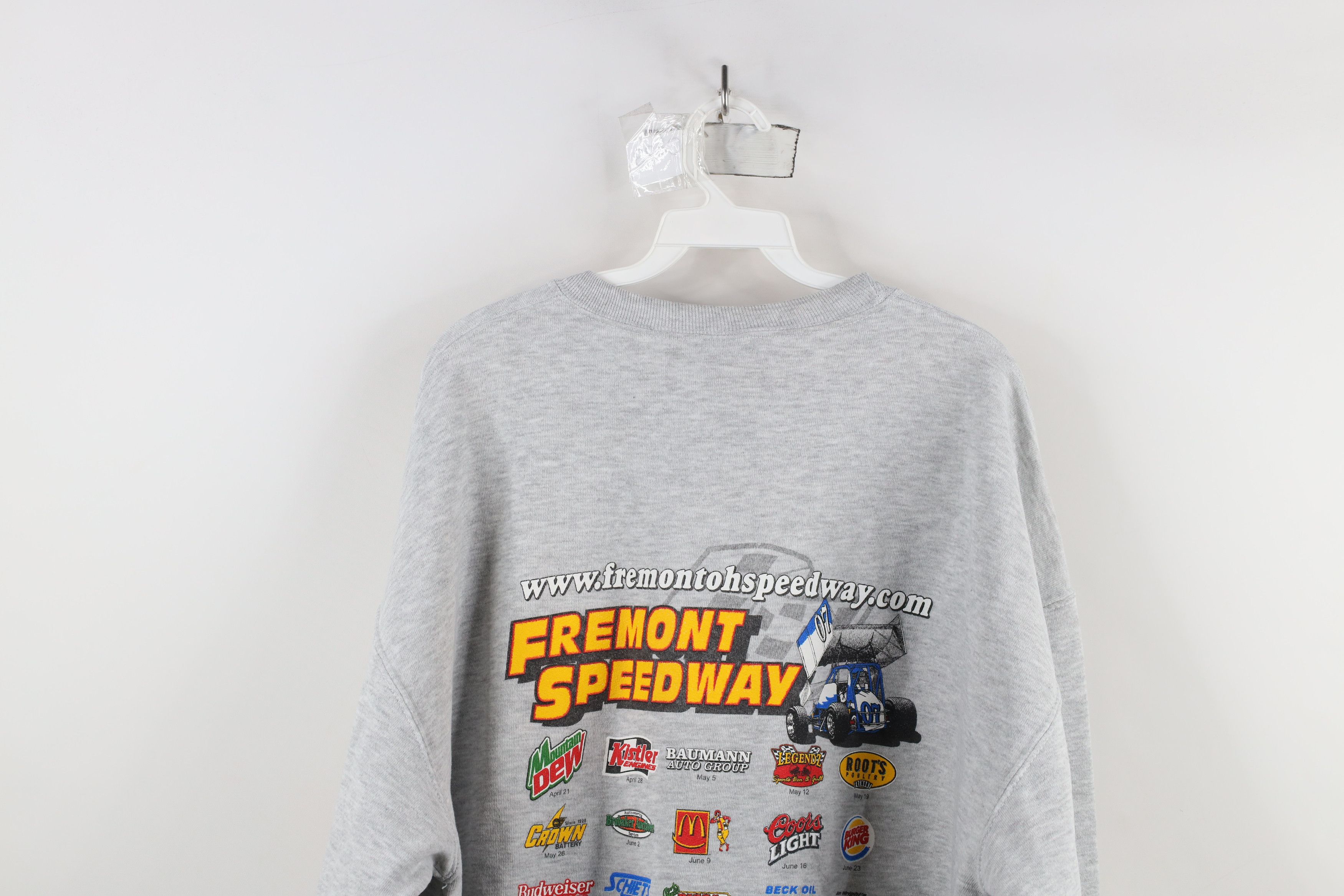 Vintage Vintage Y2K 2007 Fremont Speedway Car Racing Sweatshirt Gray Size US XL / EU 56 / 4 - 11 Thumbnail