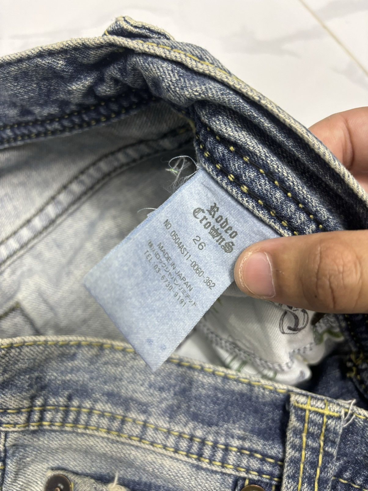 If Six Was Nine Vintage Flare Jeans Japan Rodeo Crown Distressed Denim Size 31" - 10 Thumbnail