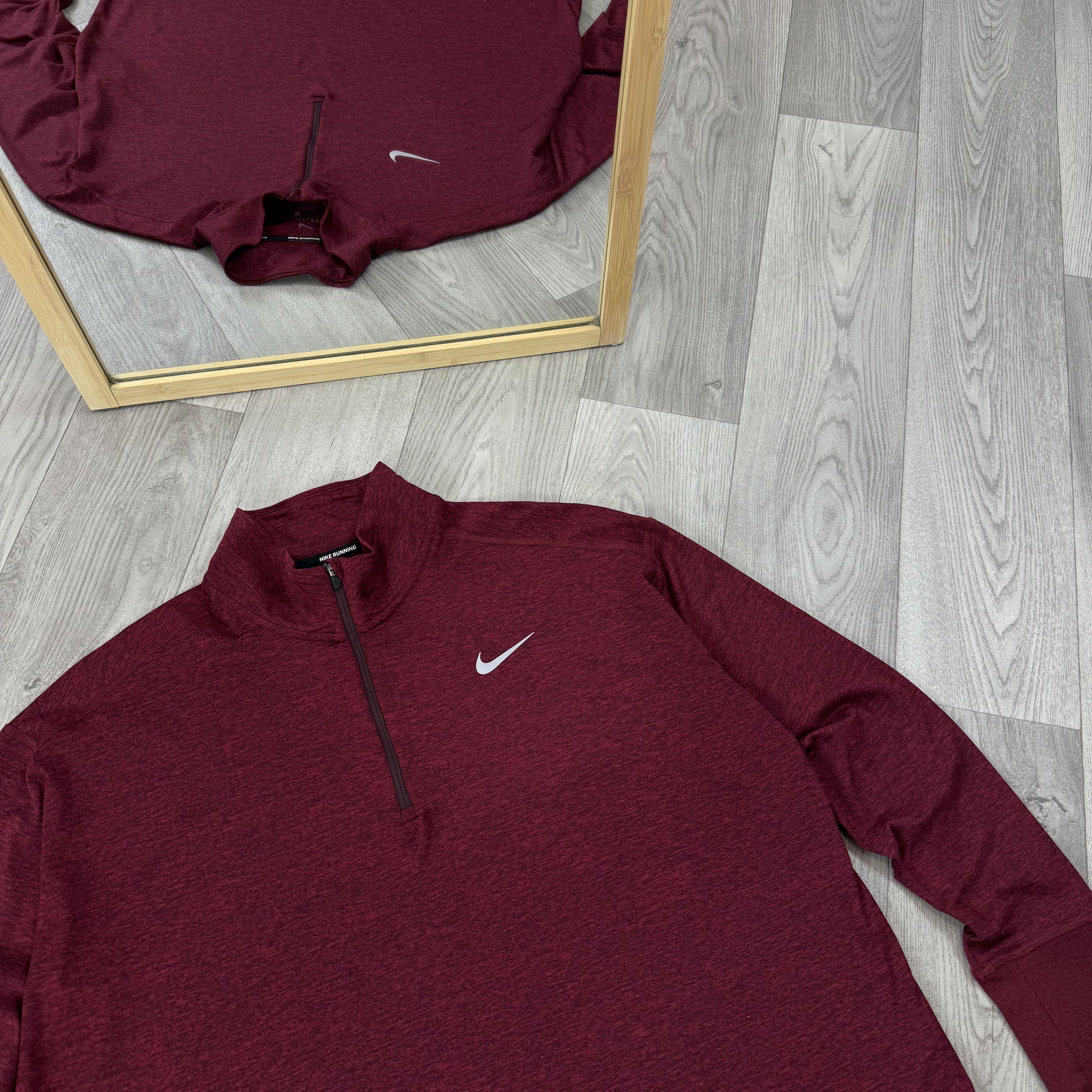 Nike Nike Running Zip Dri-Fit Compression Long Sleeve Rashguard Size US XL / EU 56 / 4 - 6 Thumbnail