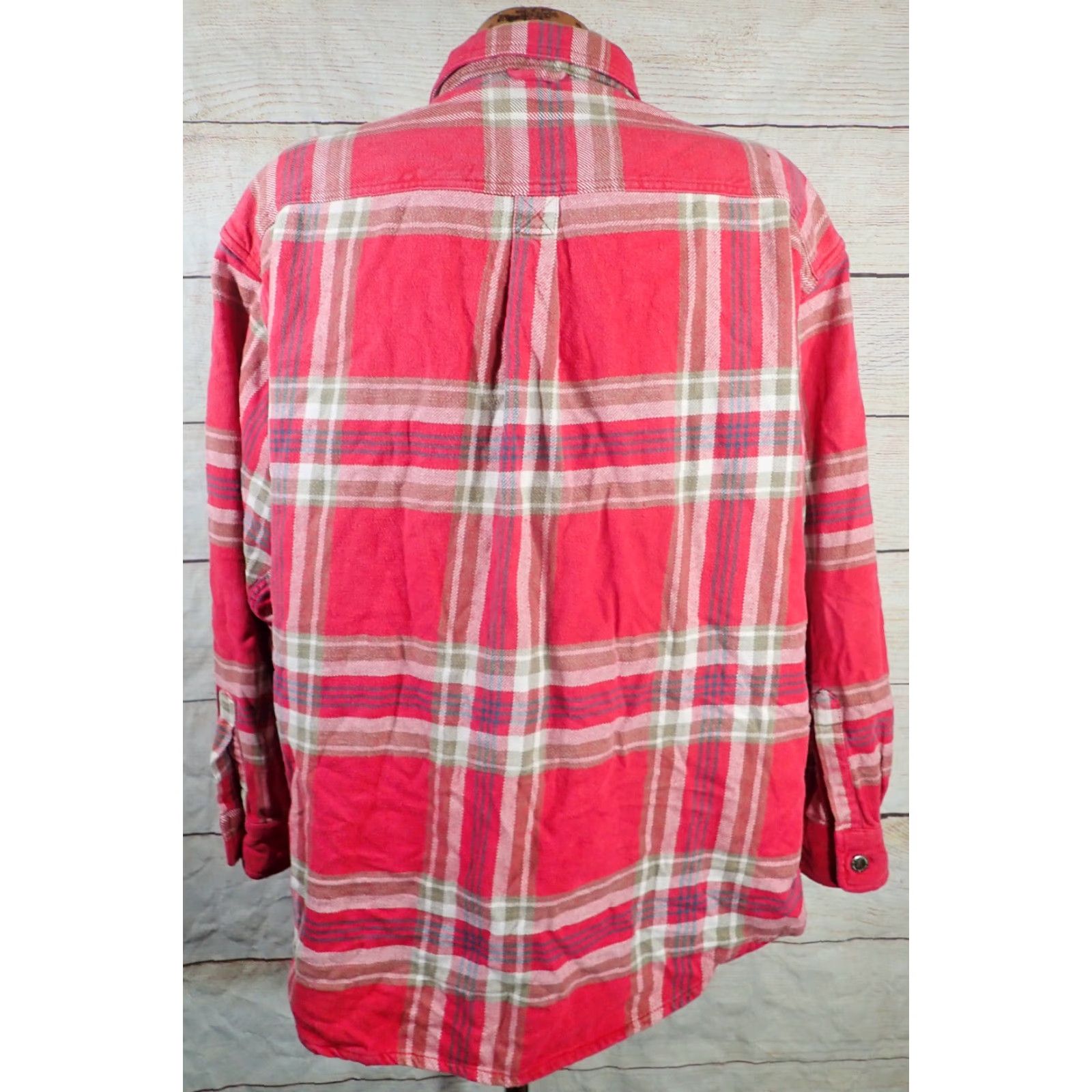 Vintage VINTAGE M. Fine & Sons Red Plaid Flannel Heavyweight Button-Up Shirt Adult Large Size US L / EU 52-54 / 3 - 4 Thumbnail