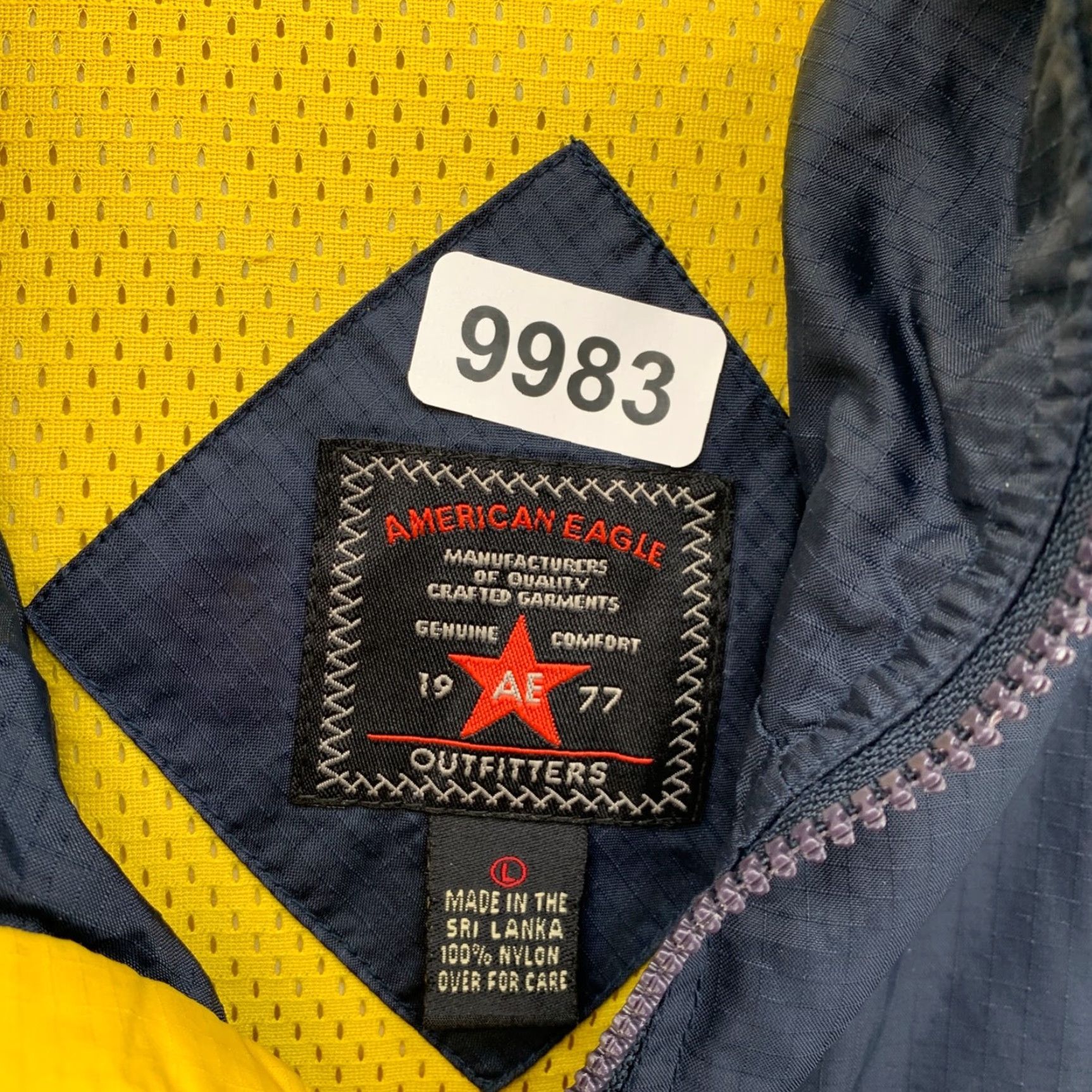 American Eagle Outfitters VINTAGE American Eagle Hooded Nylon Anorak Jacket Mens Large Blue 90s Size US L / EU 52-54 / 3 - 6 Thumbnail