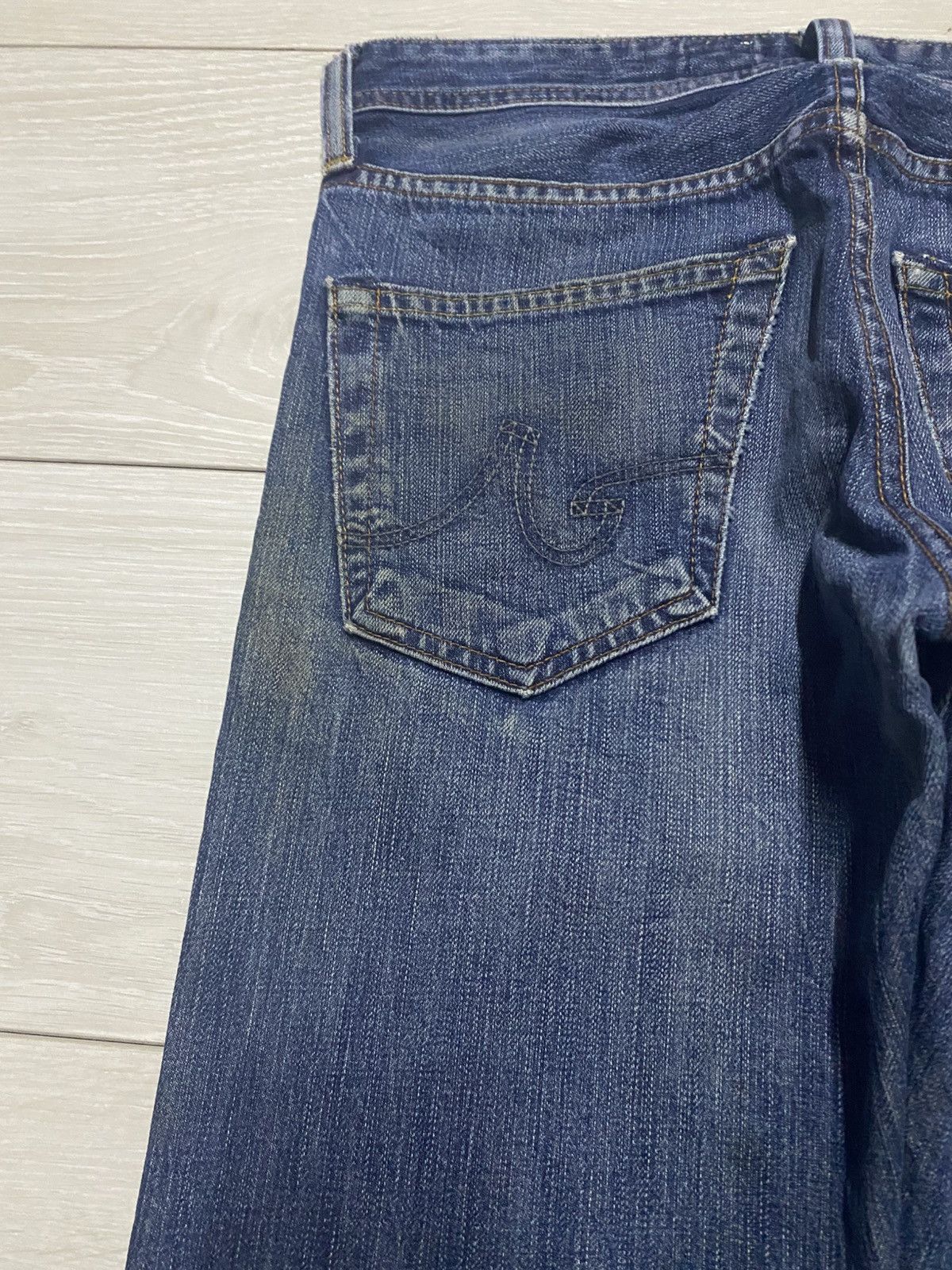 AG Adriano Goldschmied Vintage Adriano Ag Grunge Distresse Straight Jeans Size US 30 / EU 46 - 9 Thumbnail