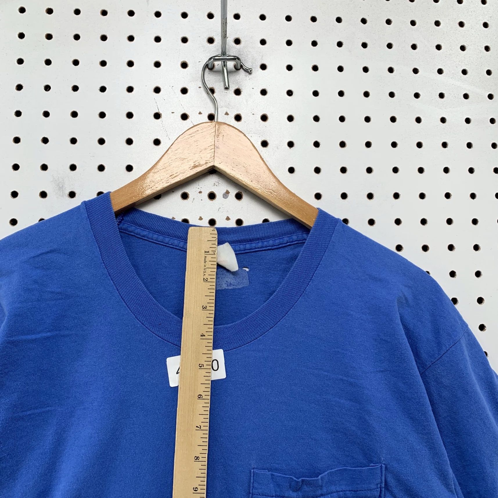 Vintage VTG 80s Blue Pocket Shirt Mens Large Blue Single Stitch Made USA Shirt Adult Large Blue Pocket Shirt 80s Mens Size US L / EU 52-54 / 3 - 7 Thumbnail
