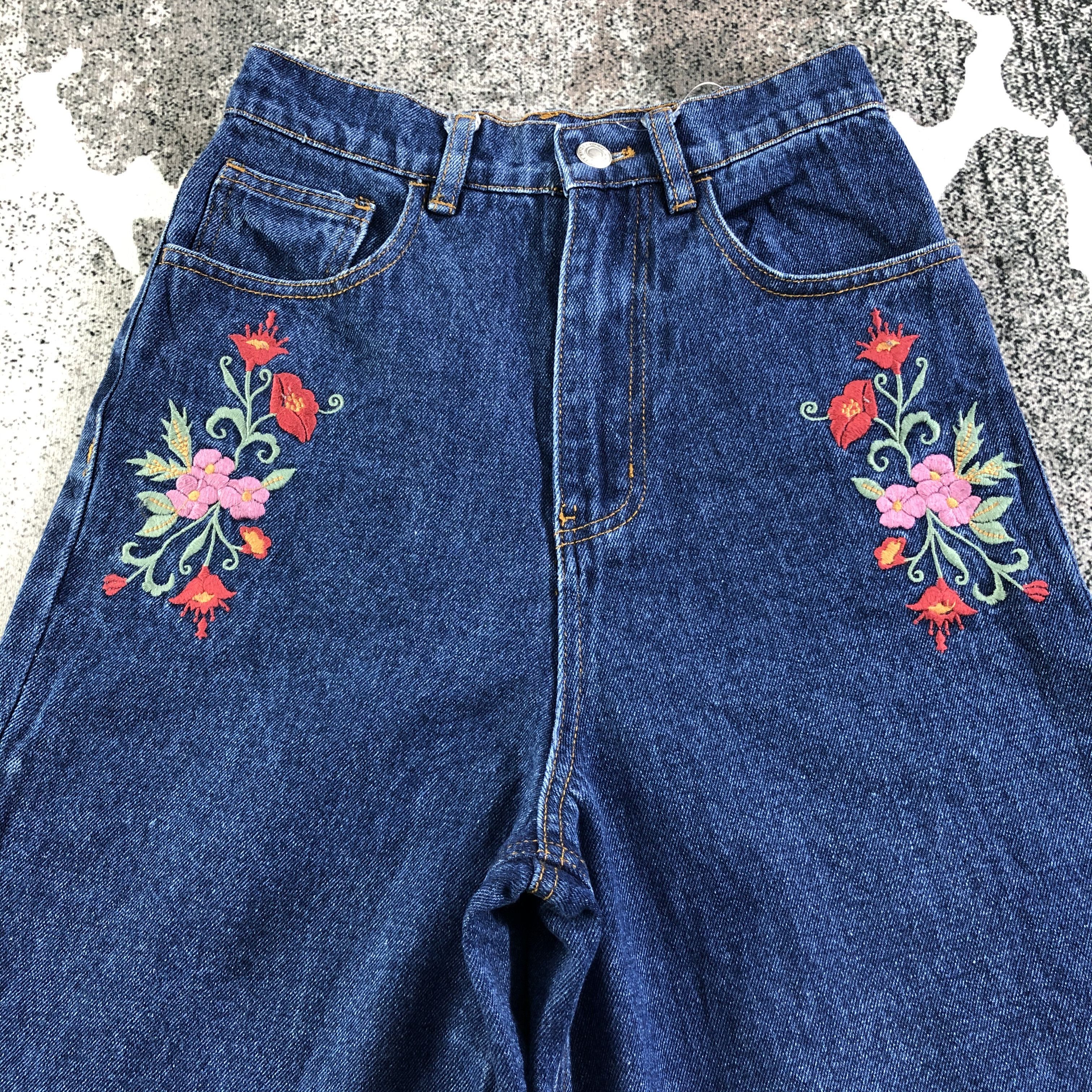 Japanese Brand Japanese Brand Embroidery Baggy Jeans KJ2073 Size 25" / US 0 / IT 36 - 3 Thumbnail