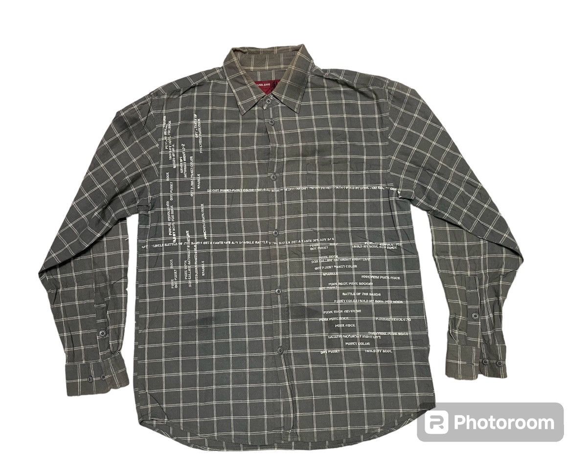 If Six Was Nine 2000s NYLAUS BUTTON UP FADED PUNK DESIGN Size US L / EU 52-54 / 3 - 1 Thumbnail