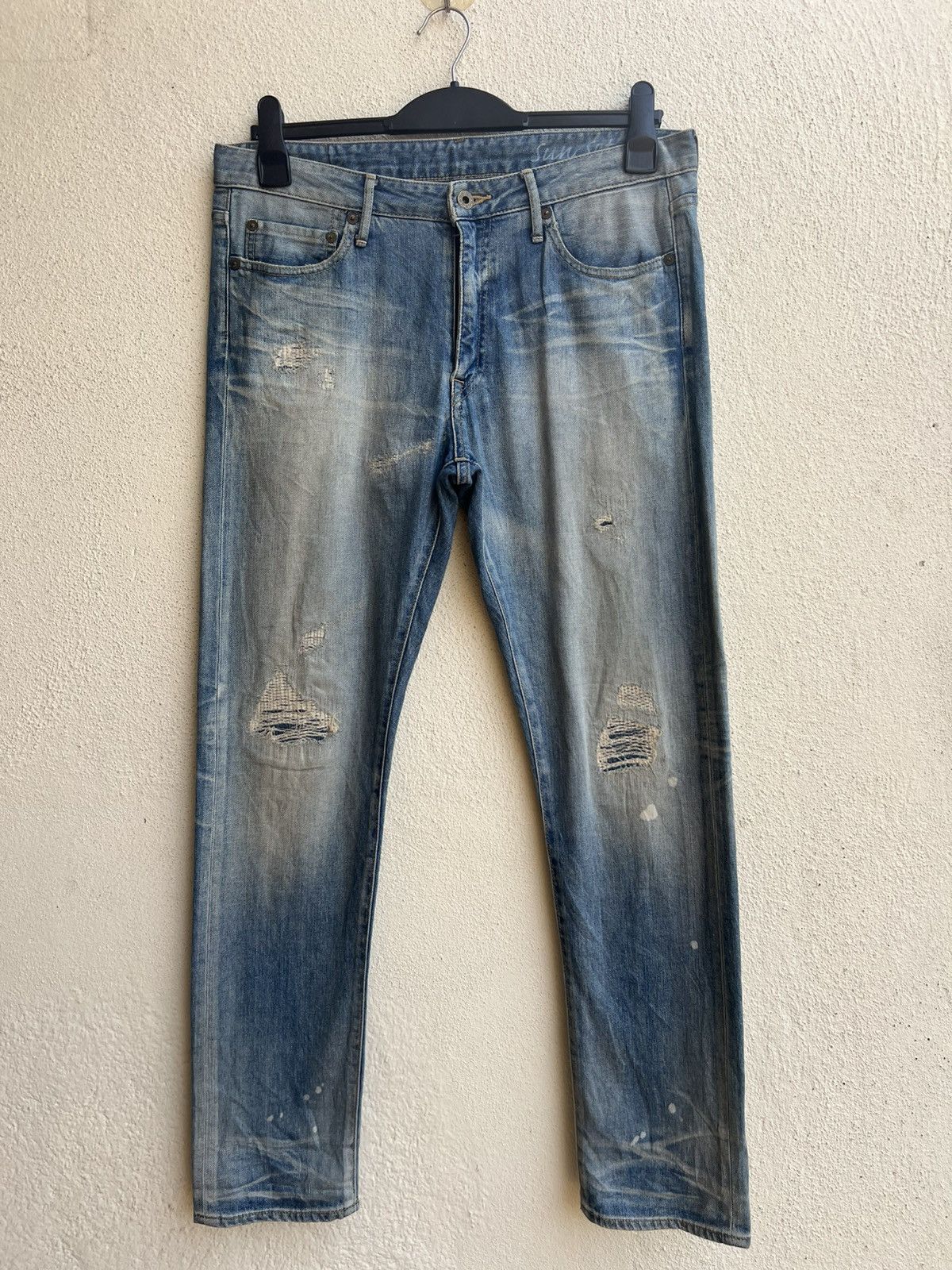 Japan Blue Jeans Dirty Mud Japan Blue Distressed Denim Stretch Sun Set Jeans Size US 32 / EU 48 - 21 Thumbnail