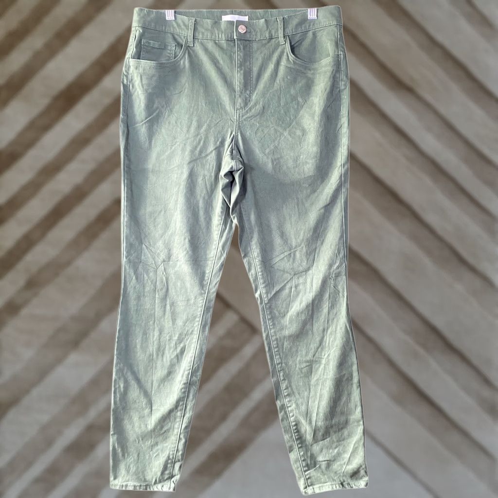 Loft LOFT Womens Jeans Forest Green High Rise Slim Straight Leg Stretch 12 Size 34" / US 12 / IT 48 - 1 Thumbnail