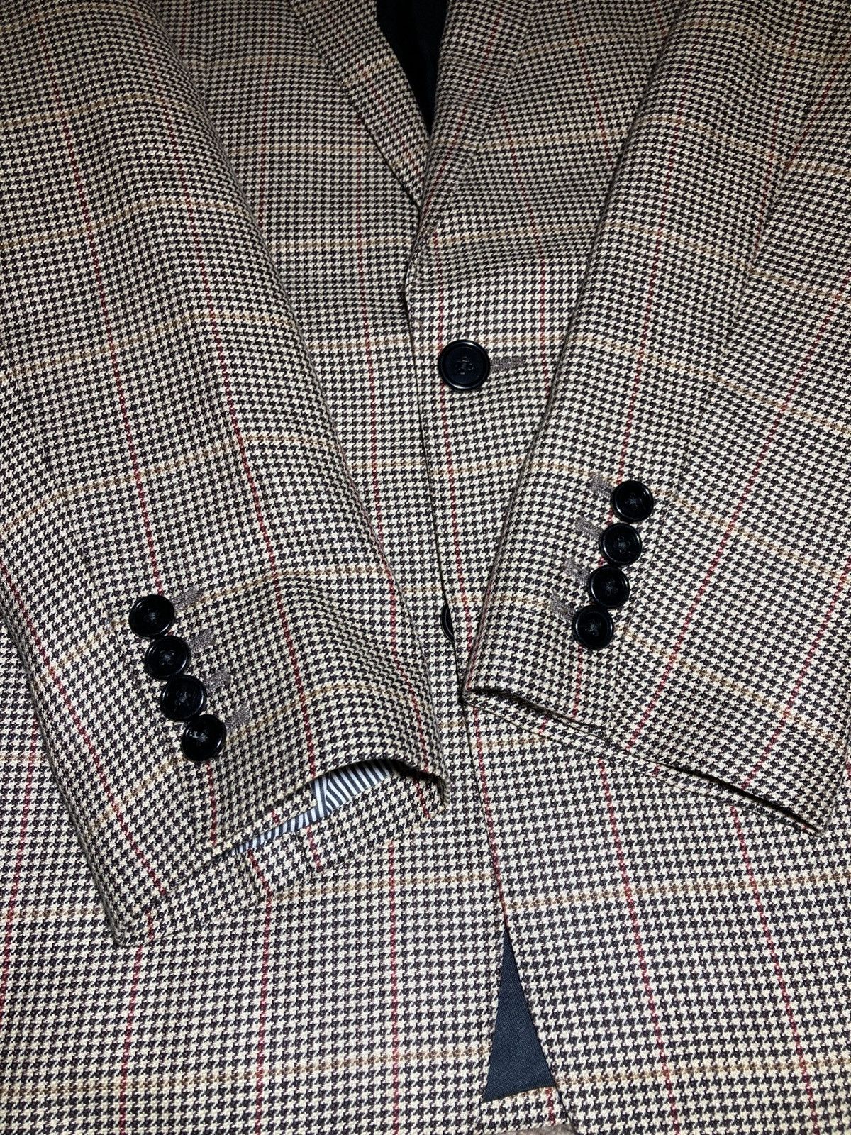 Celine SS20 Celine Houndstooth Check Coat Blazer Jacket 2020 70s Size 44R - 5 Thumbnail