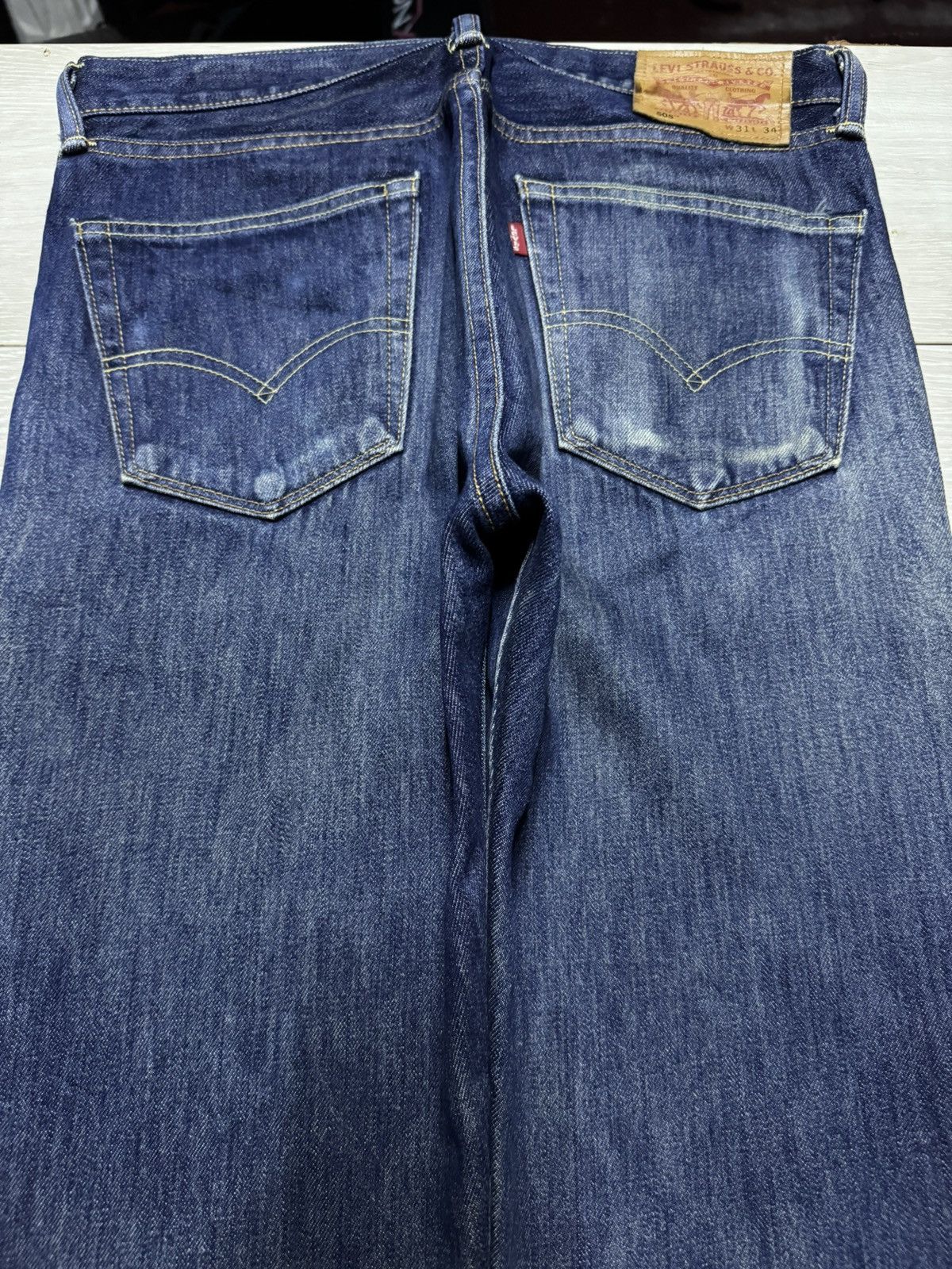 Levi's Vintage Levis 505 White Oak Cone Denim Blue Straight Jeans Size US 33 - 4 Thumbnail