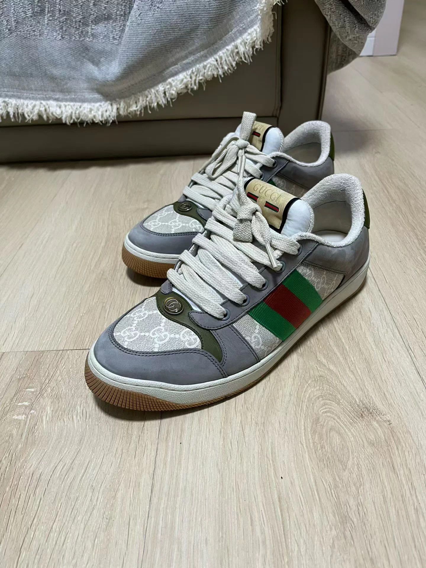 Gucci Gucci Rhyton 'Dirty' Sneaker Gray Green 8.5 US Original Box Size US 8.5 / EU 41-42 - 1 Thumbnail