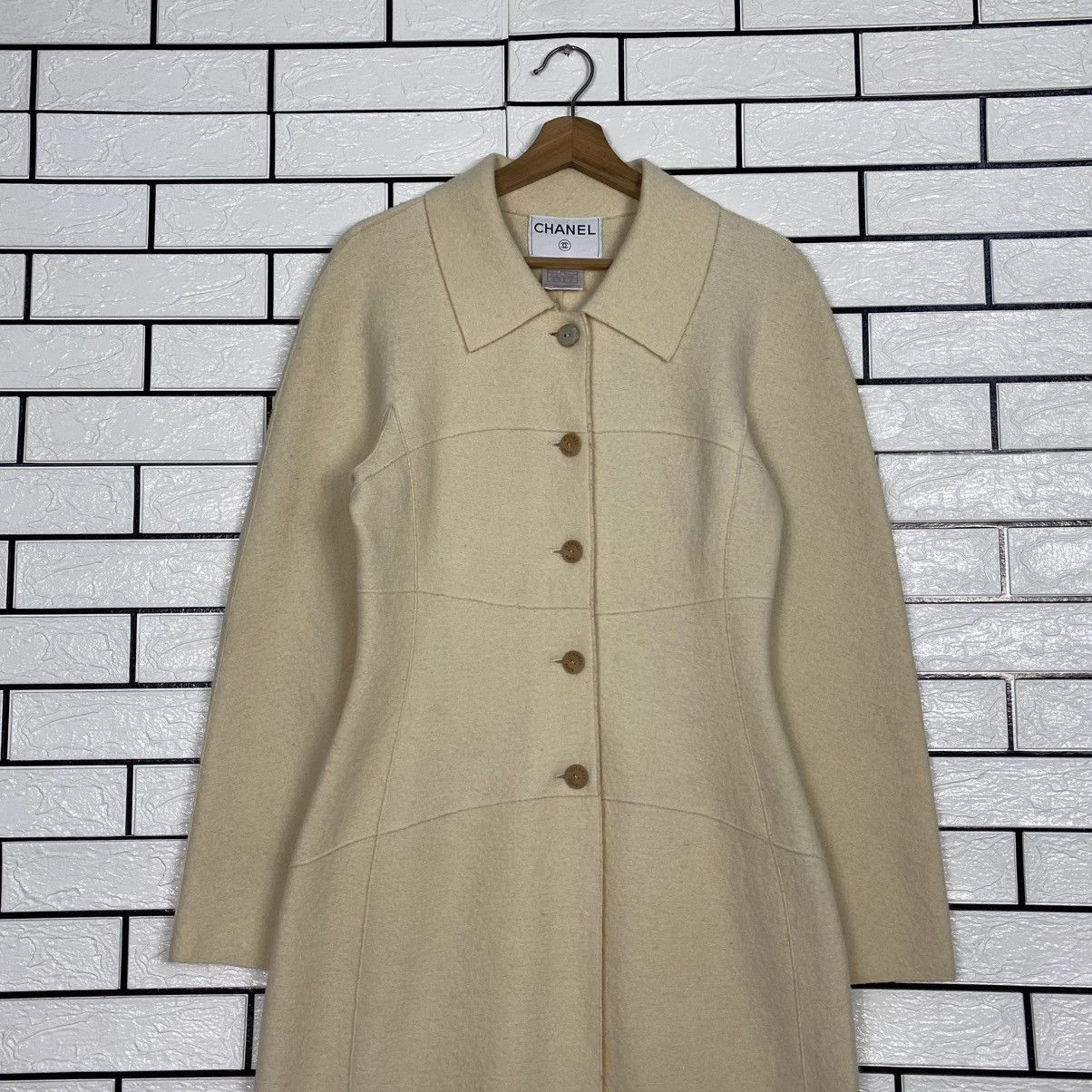 Chanel 🔥VINTAGE LONG JACKET DRESS BUTTON CHANEL WOOL Size XS / US 0-2 / IT 36-38 - 4 Thumbnail
